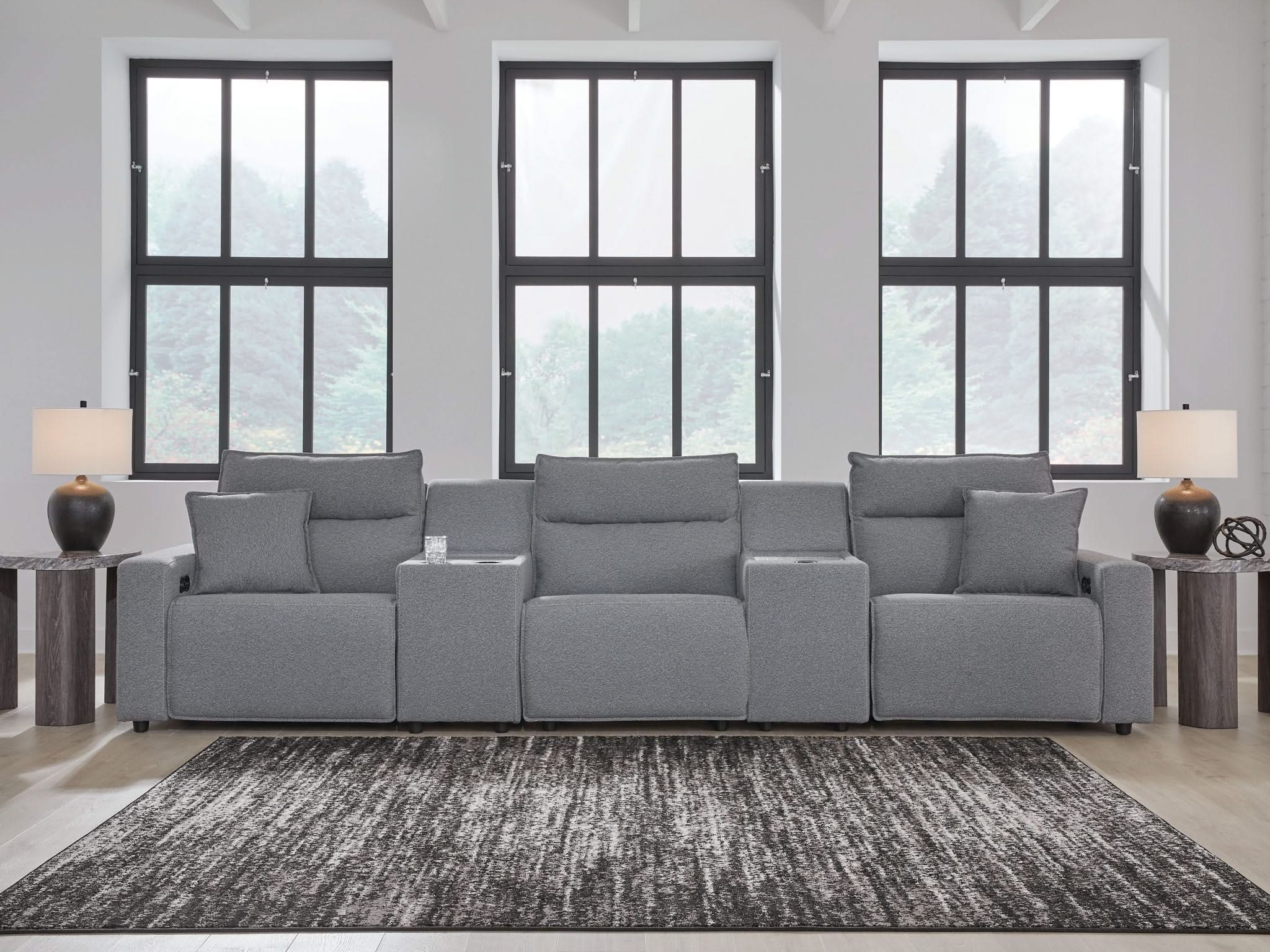 Modmax II - Reclining Sectional - Salt And Pepper - Image 59