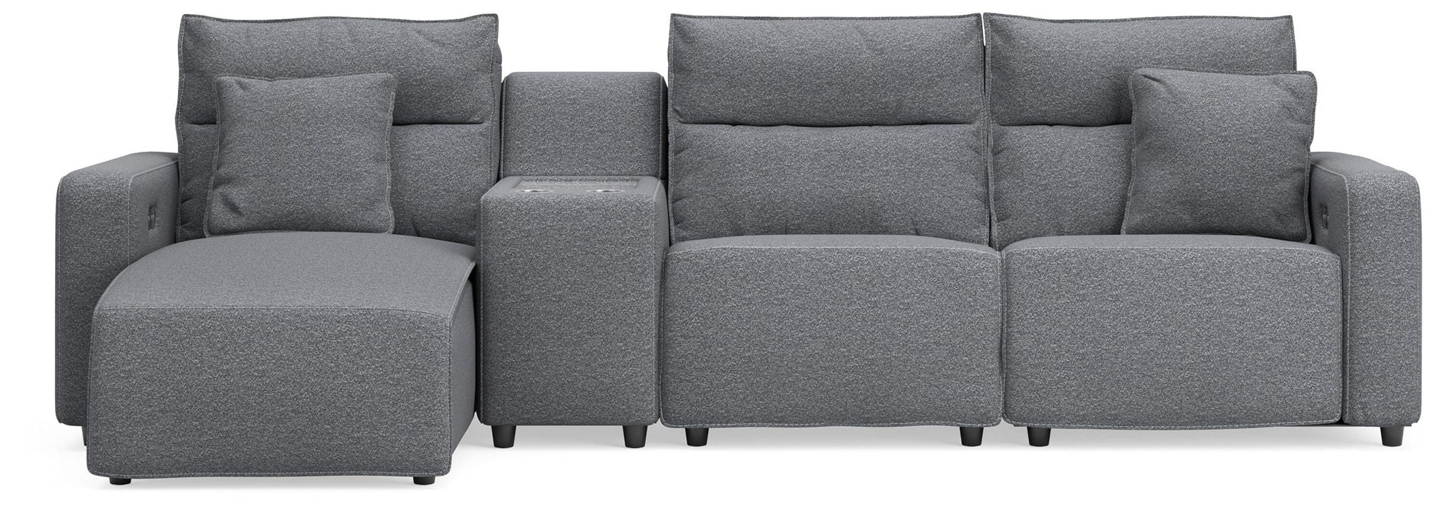 Modmax II - Reclining Sectional - Salt And Pepper - Image 6