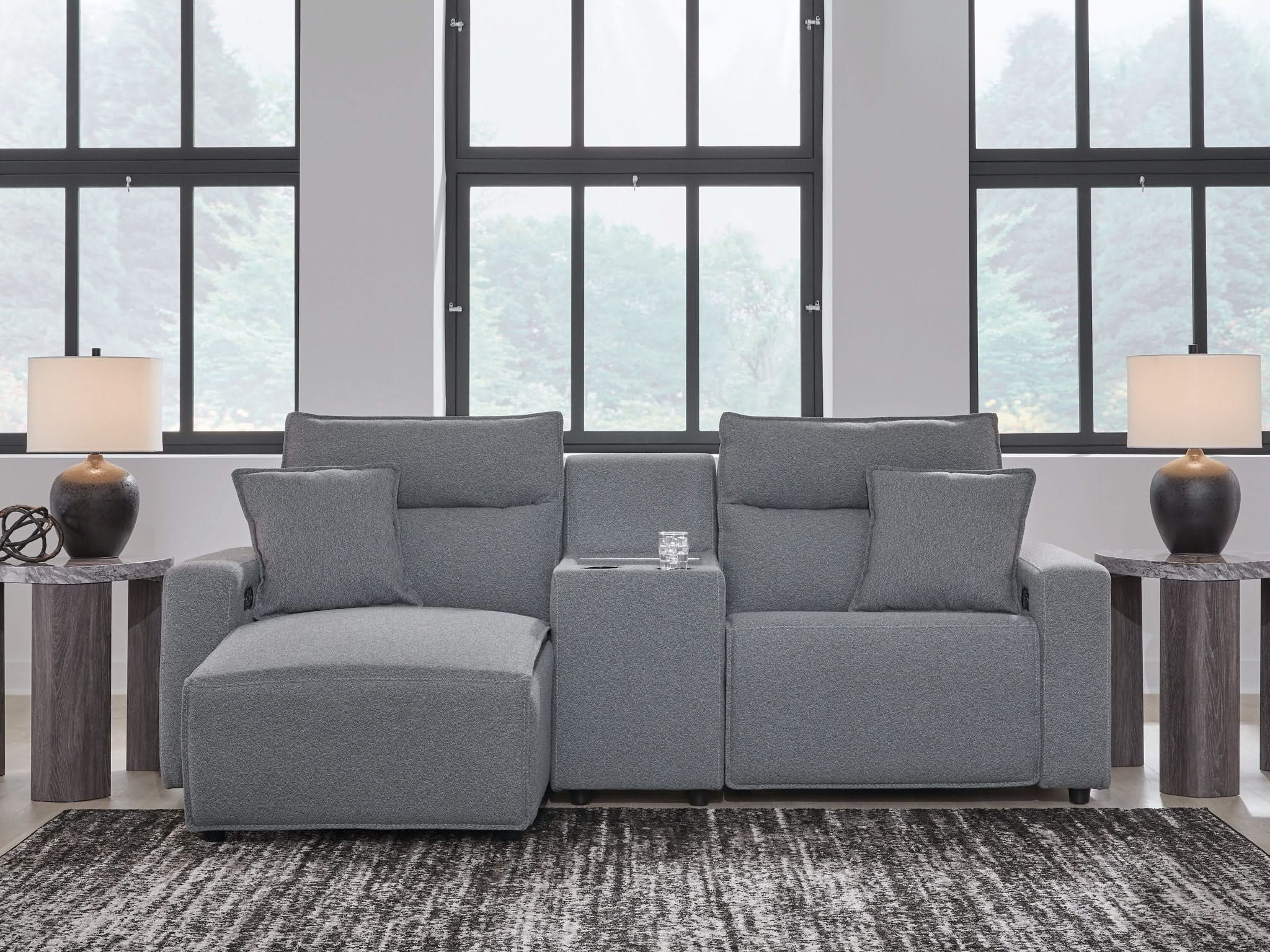 Modmax II - Reclining Sectional - Salt And Pepper - Image 64