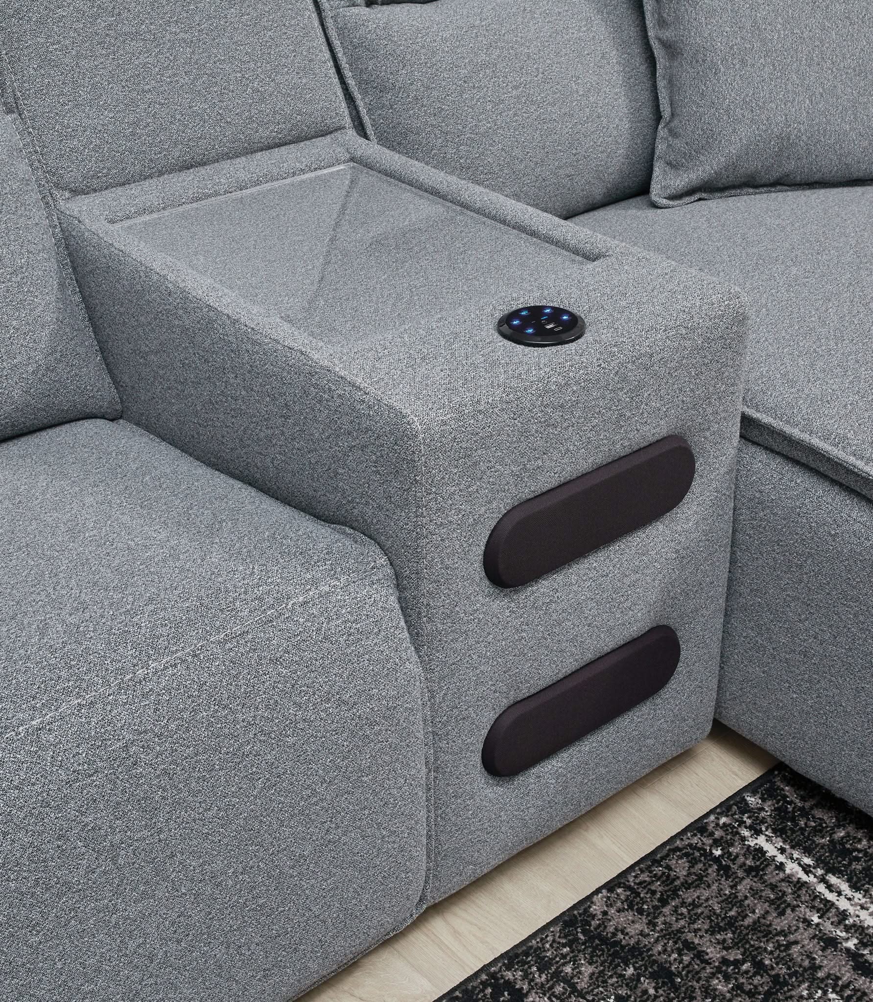 Modmax II - Reclining Sectional - Salt And Pepper - Image 65