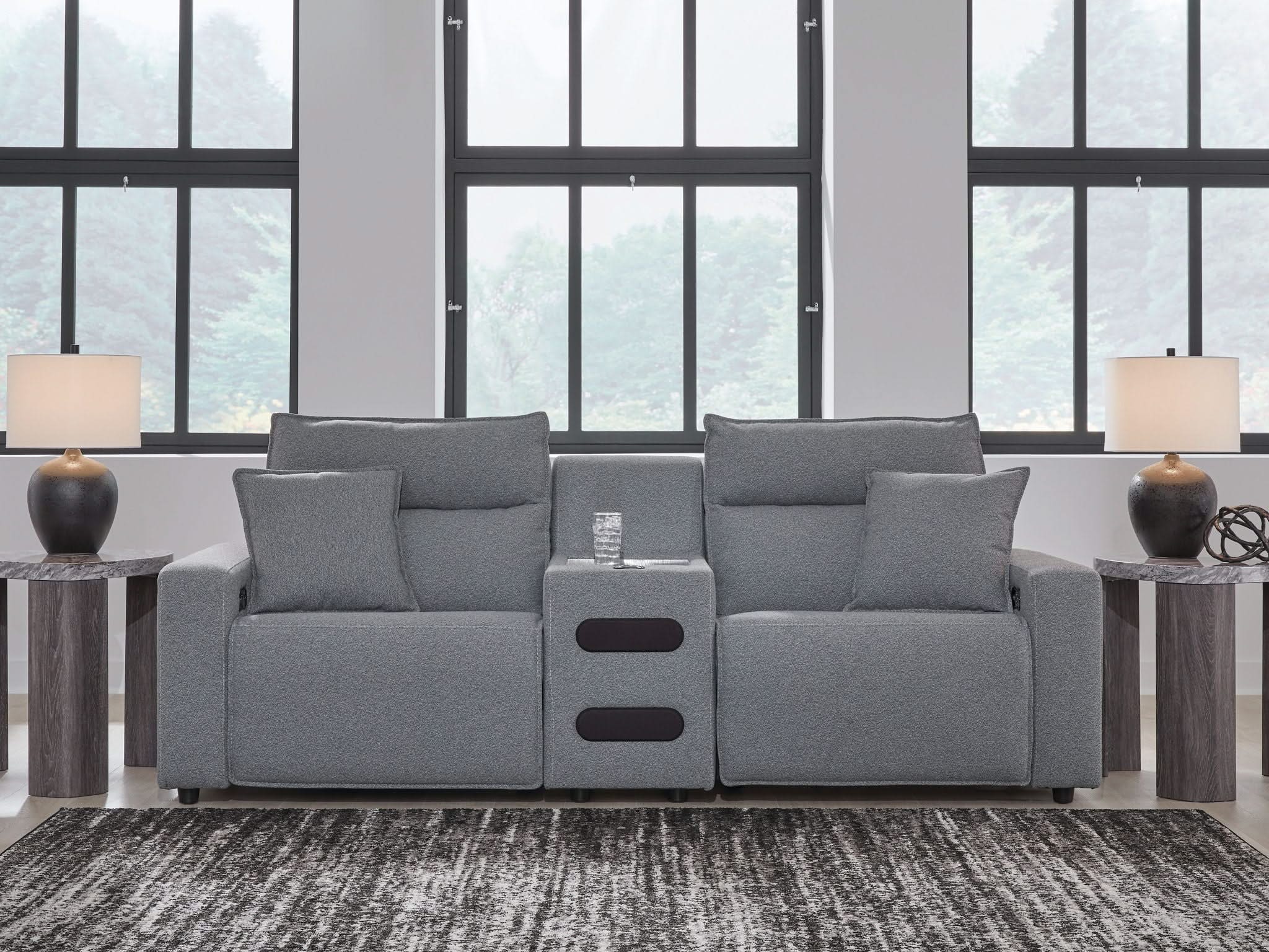Modmax II - Reclining Sectional - Salt And Pepper - Image 71