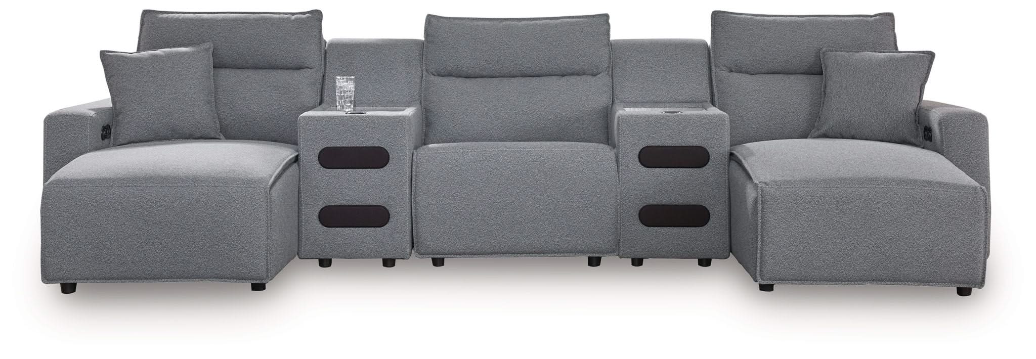 Modmax II - Reclining Sectional - Salt And Pepper - Image 8