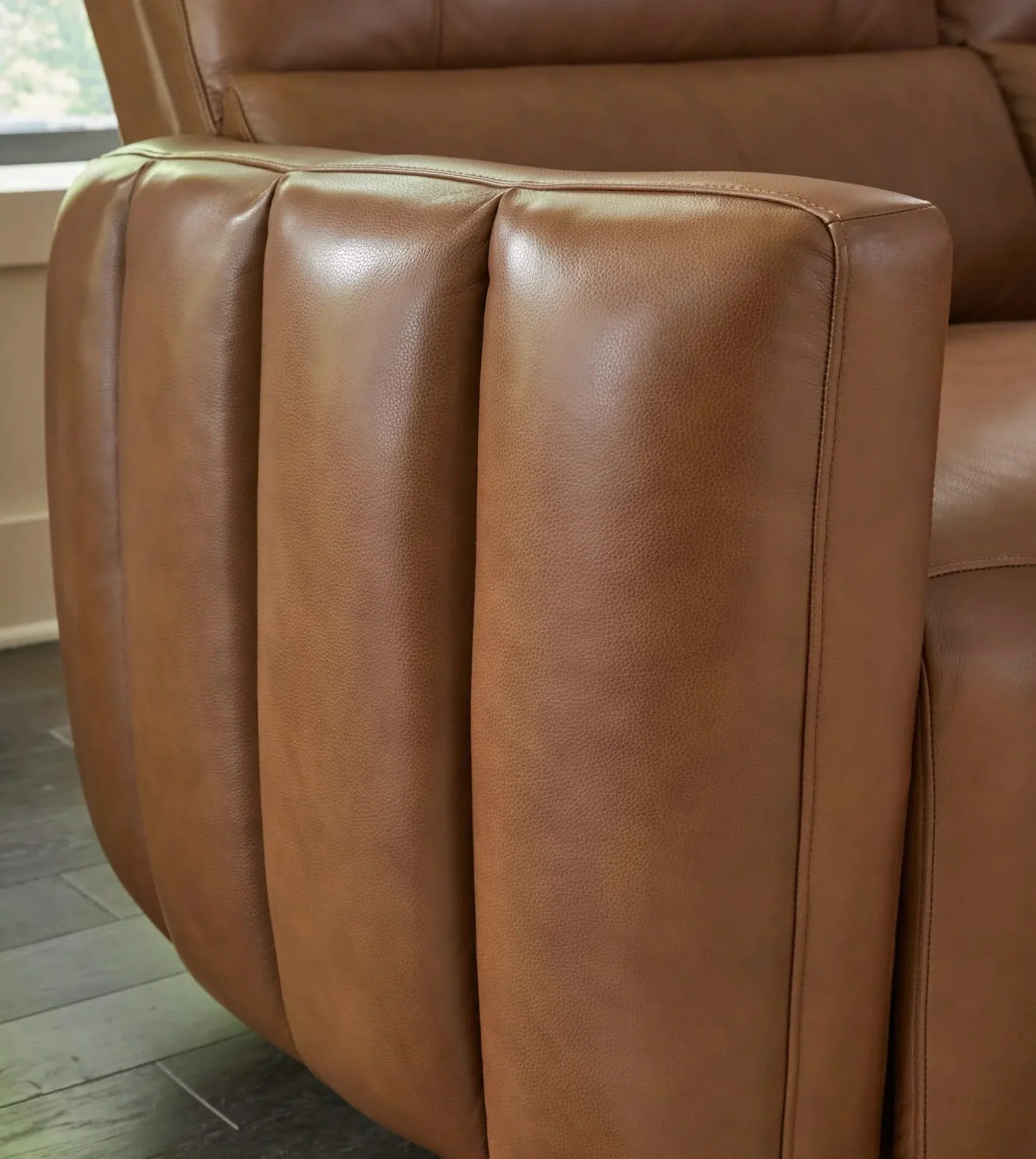 Modway Brown Power Headrest & Reclining 6 PC Modular Sectional with Storage Console, Cup Holders and 2 Arm Pillows - Image 4