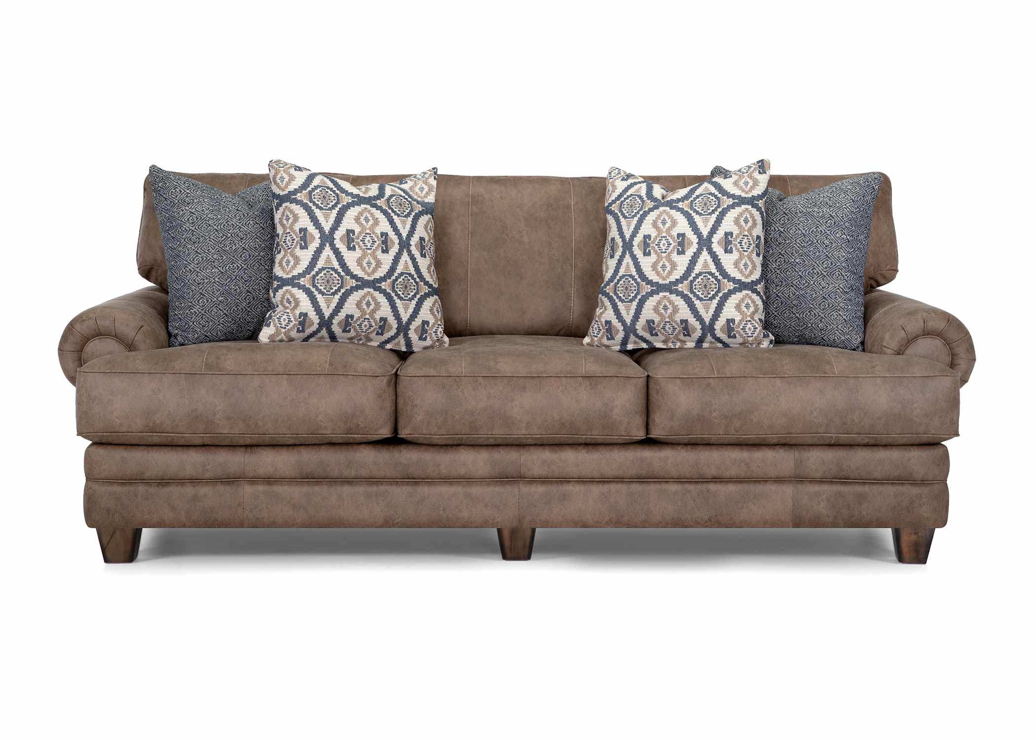Kemp Hazelnut Sofa and Loveseat with Rolled Arms - Image 2