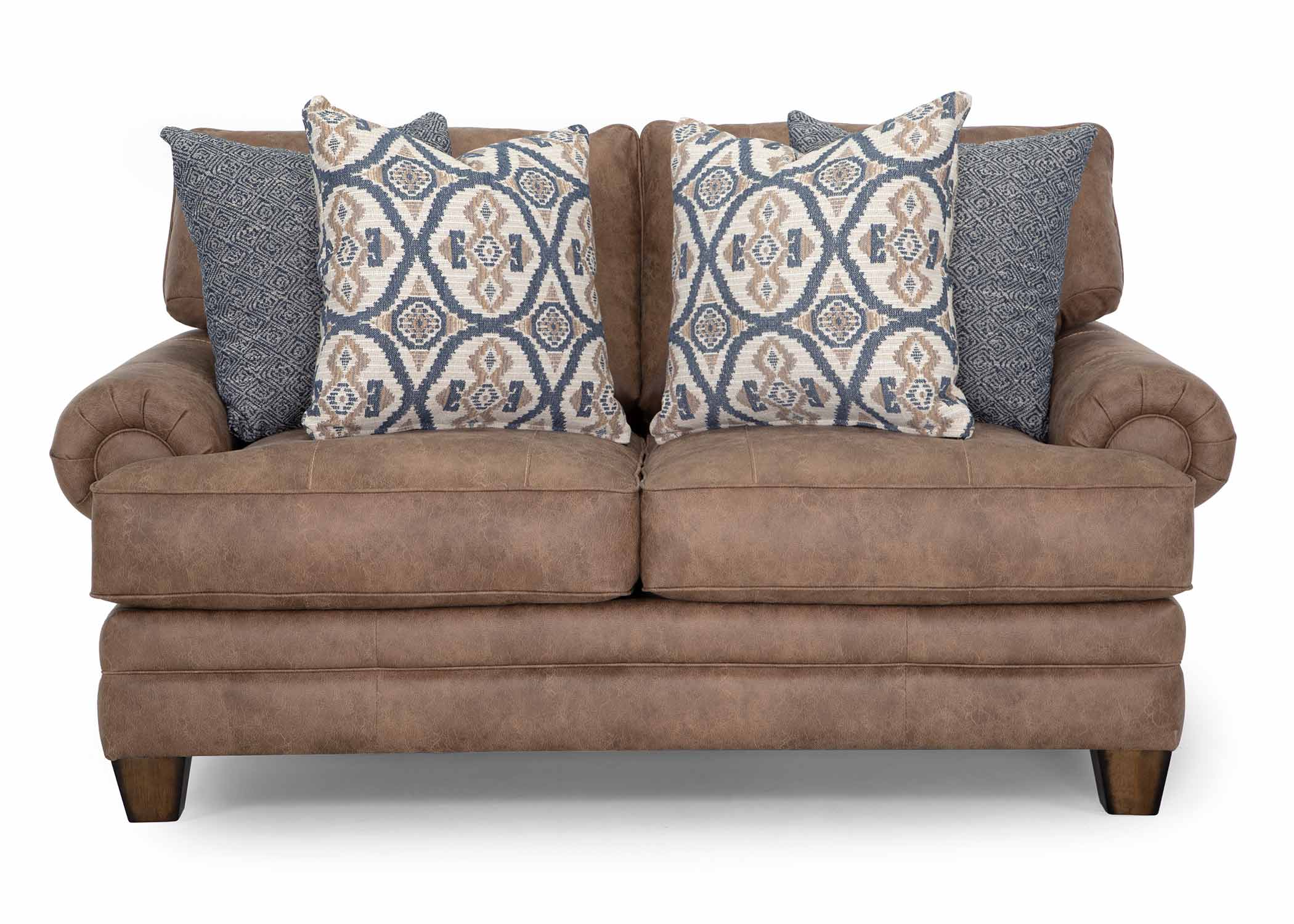 Kemp Hazelnut Sofa and Loveseat with Rolled Arms - Image 3