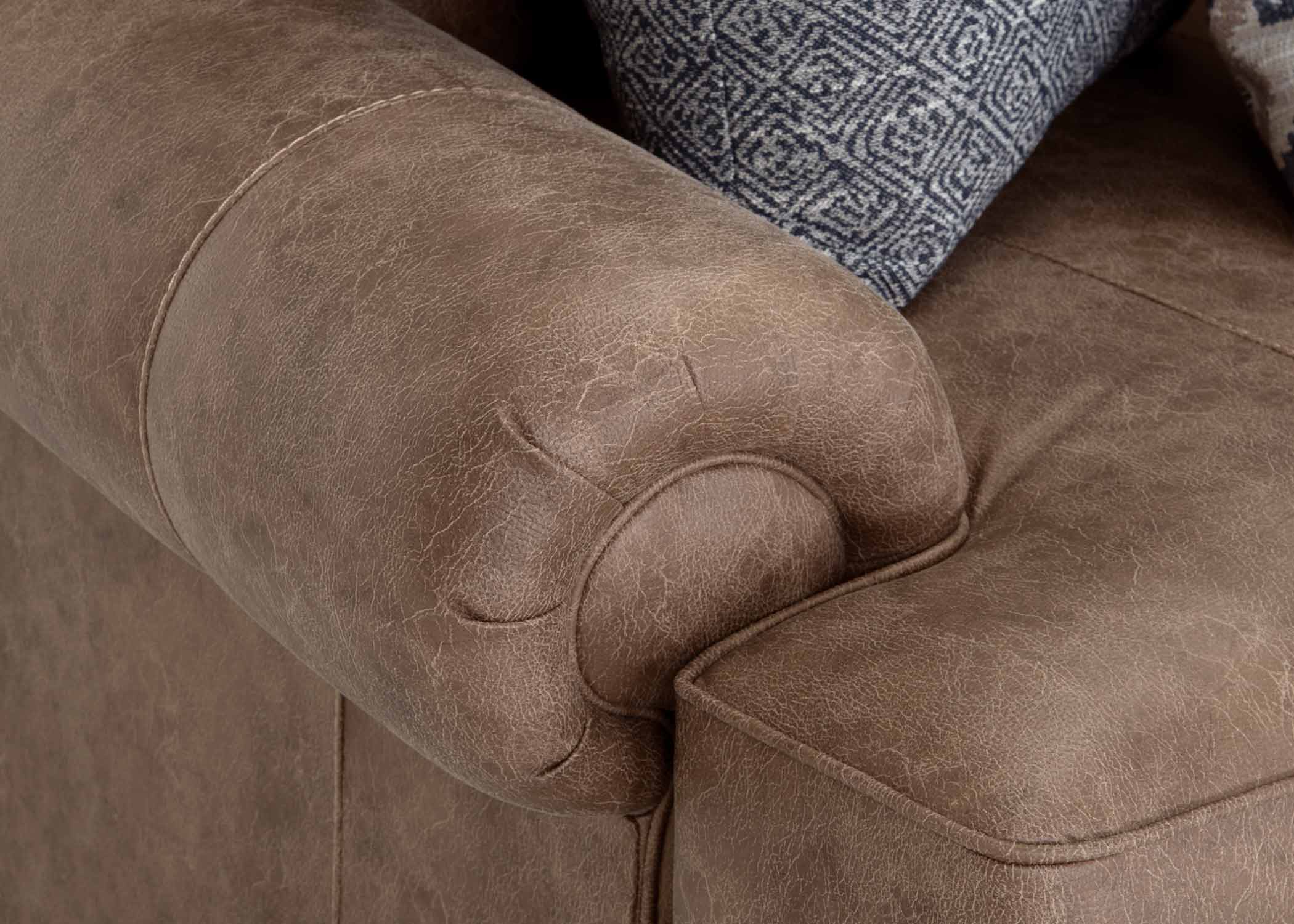 Kemp Hazelnut Sofa and Loveseat with Rolled Arms - Image 8