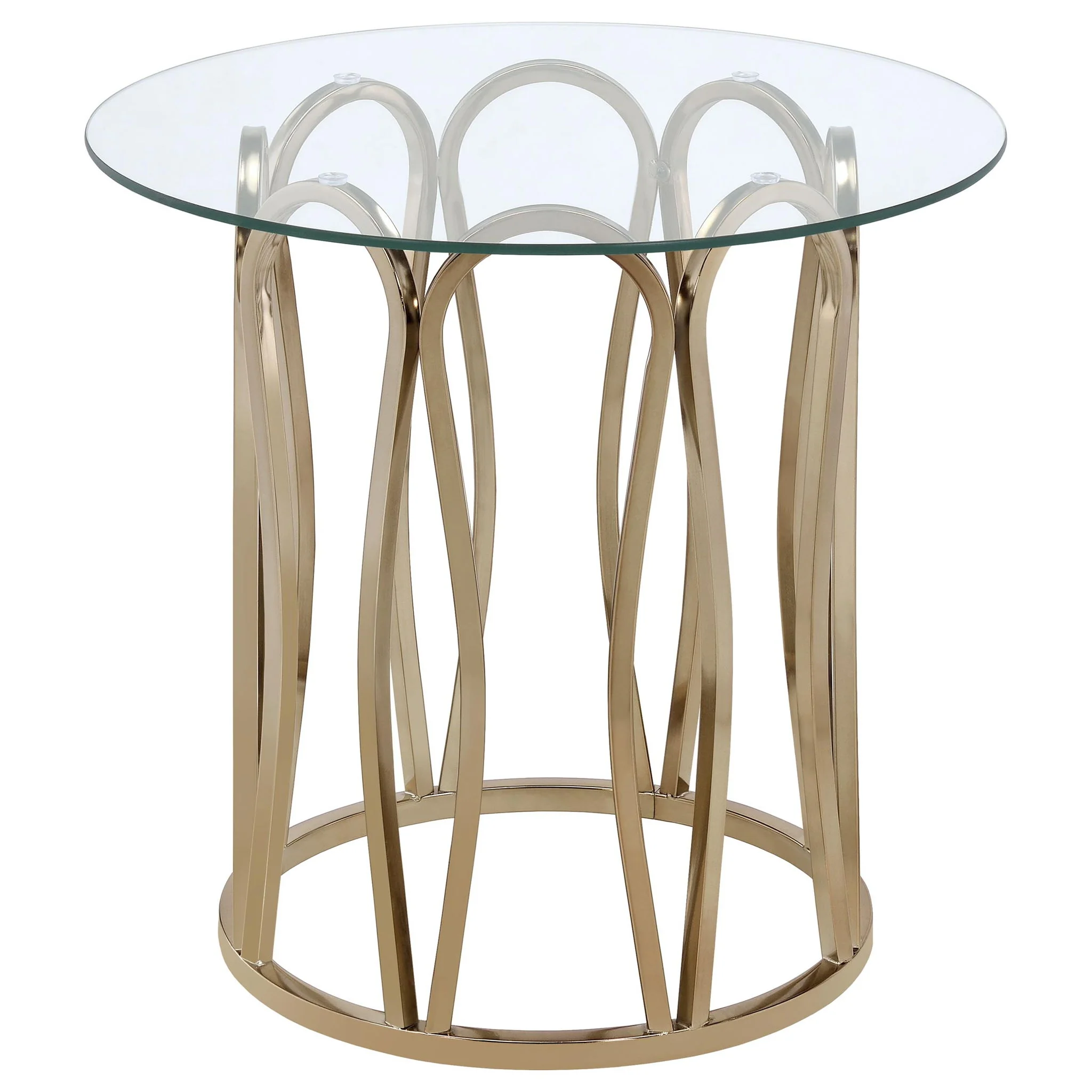Monett 3-piece Coffee and End Table Set Chocolate Chrome - Image 3