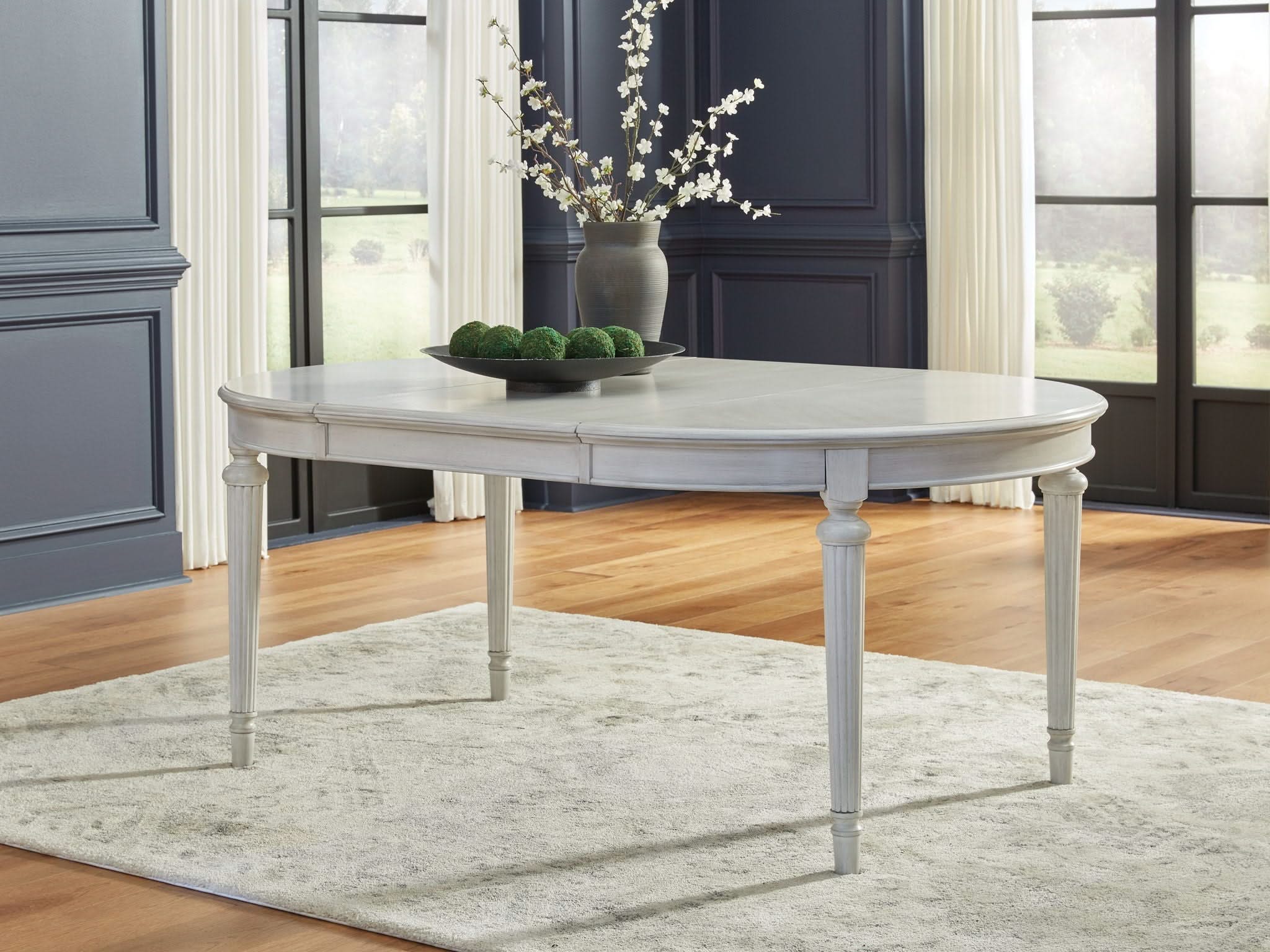 Montelaine - Oval Dining Room Extension Table - Antique White - Image 2