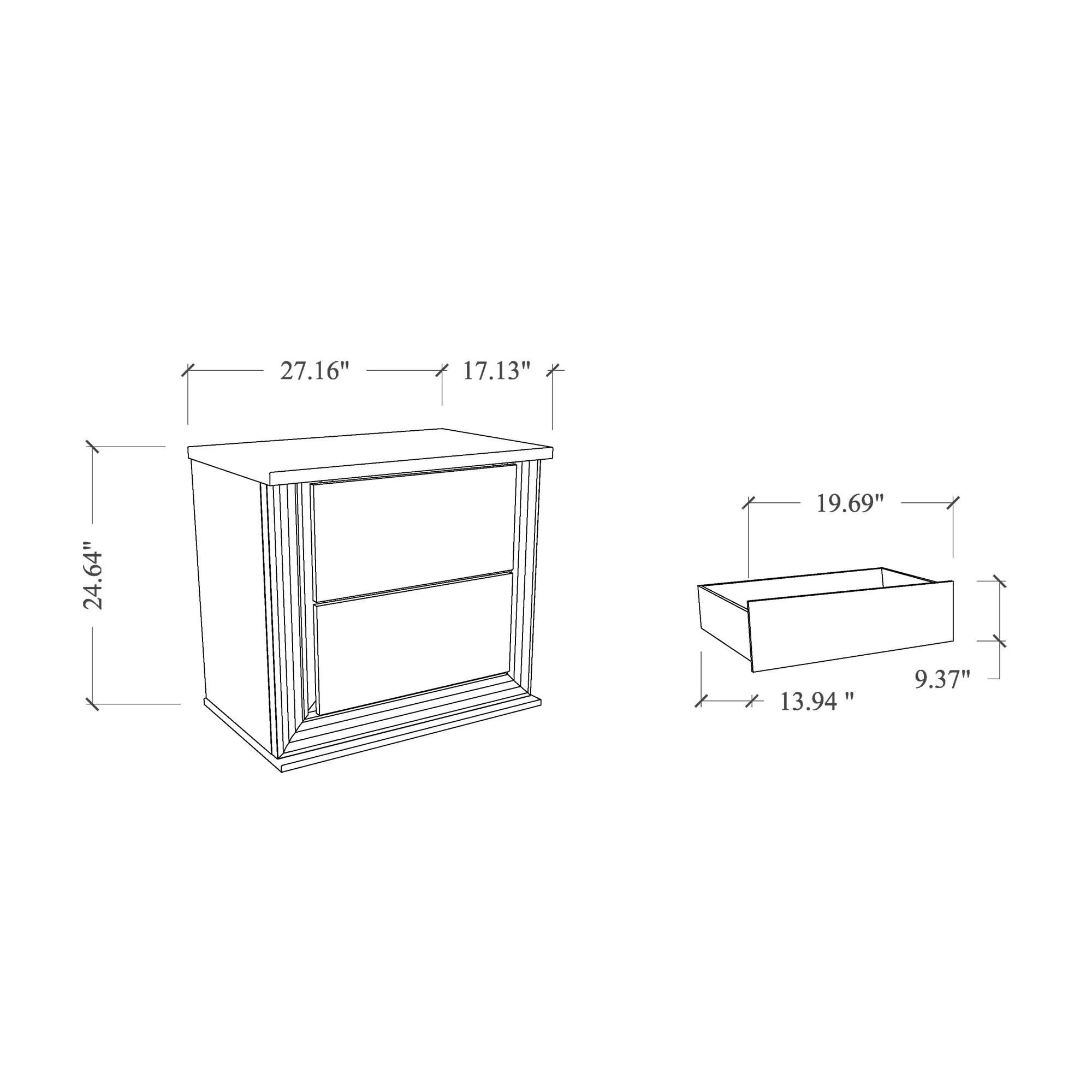 Moon - Marble Nightstand With LED - White - Image 2