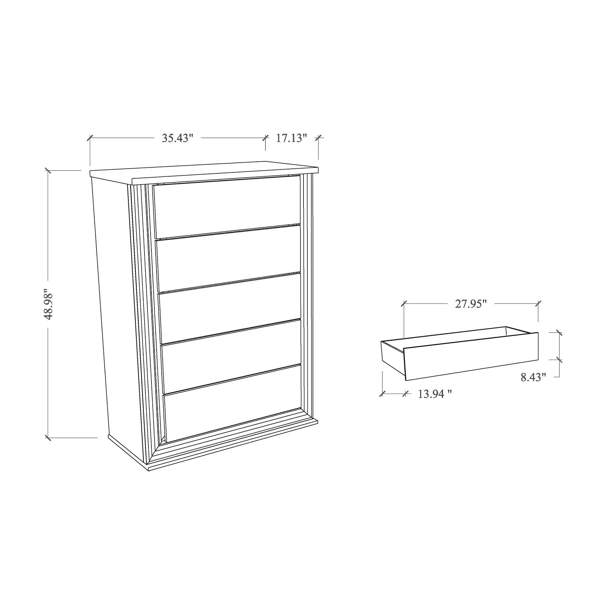 Moon - Smooth Chest With LED - White - Image 3