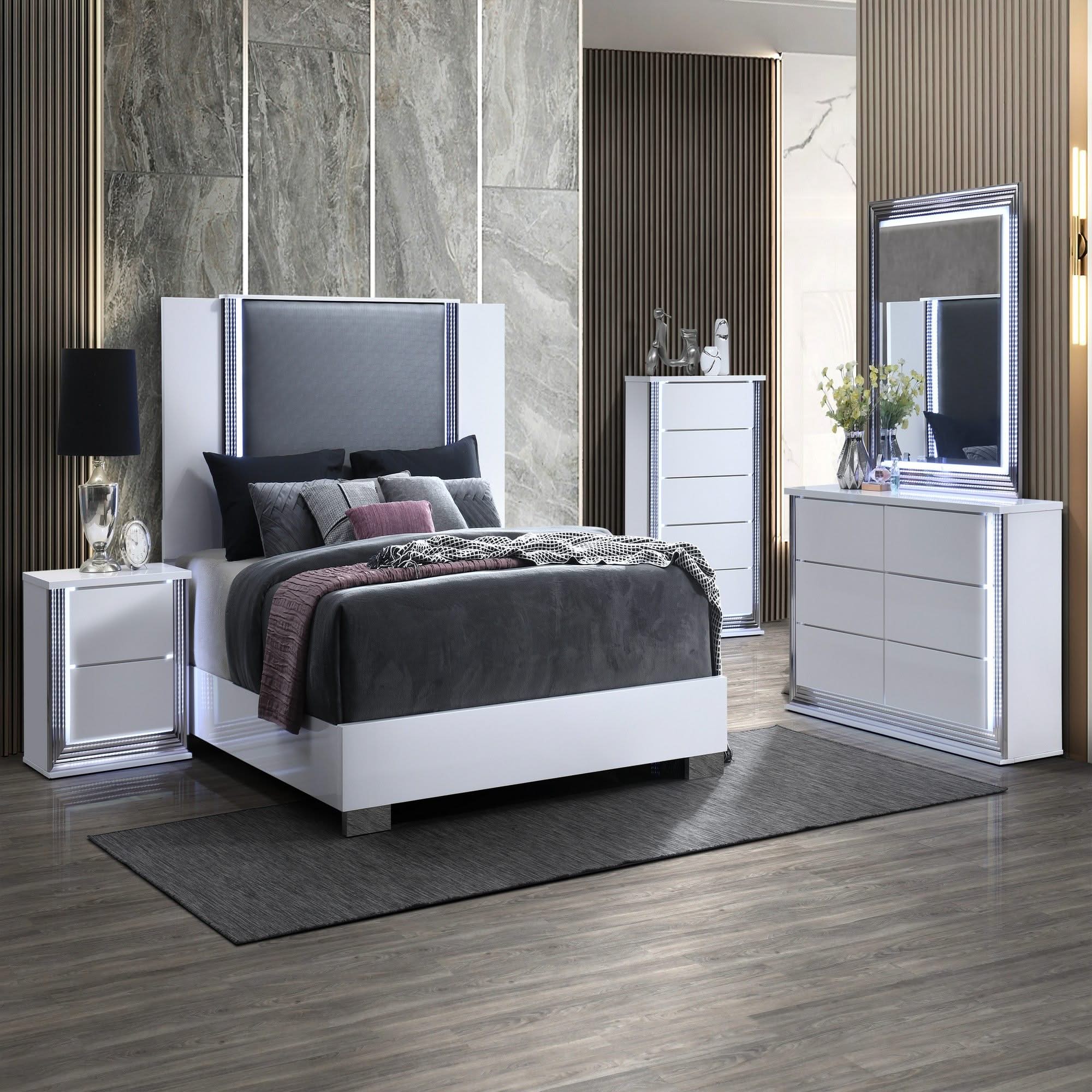 Moon - Smooth Dresser With LED - White - Image 4