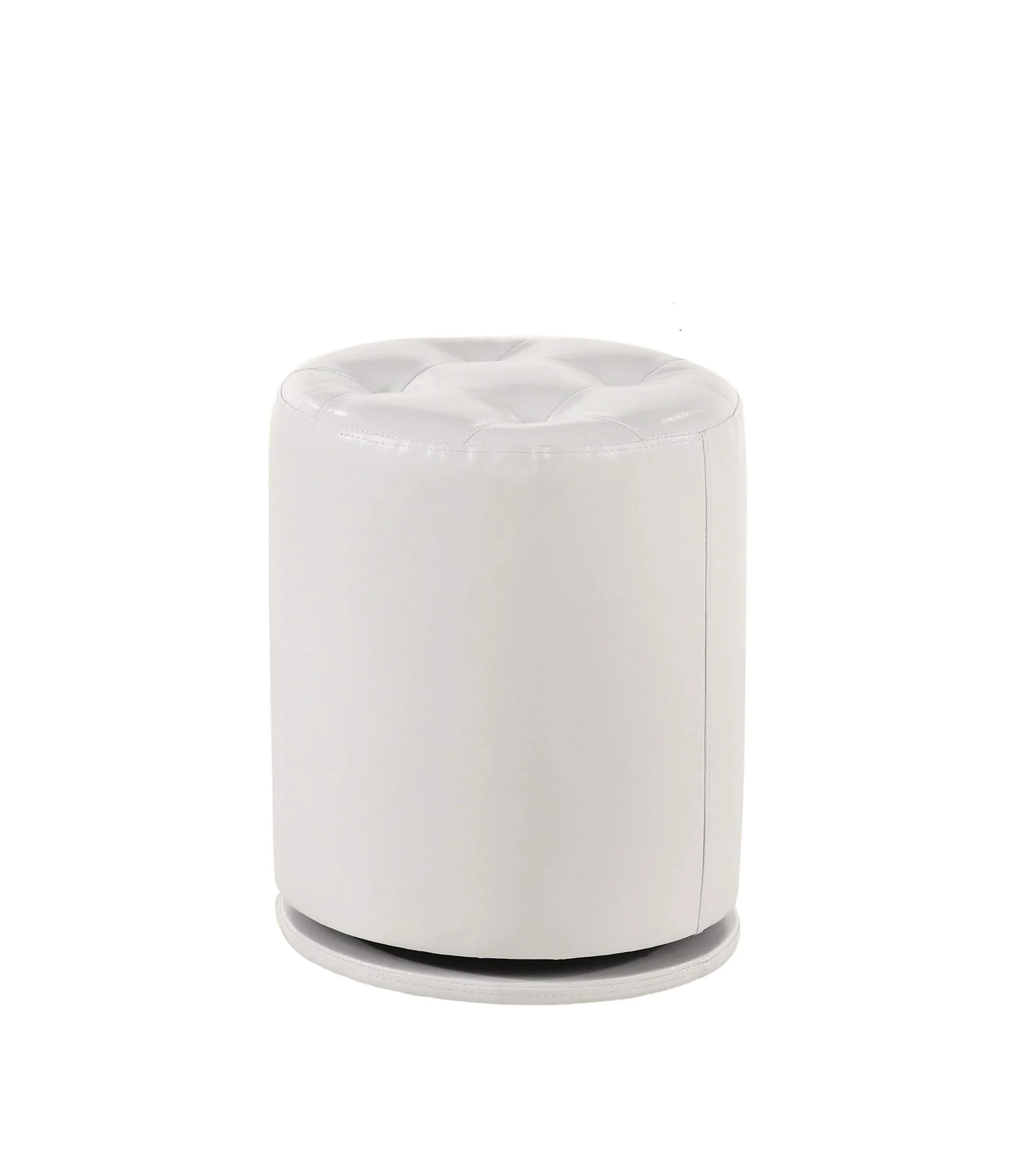Morgan - Round Swivel Stool - White
