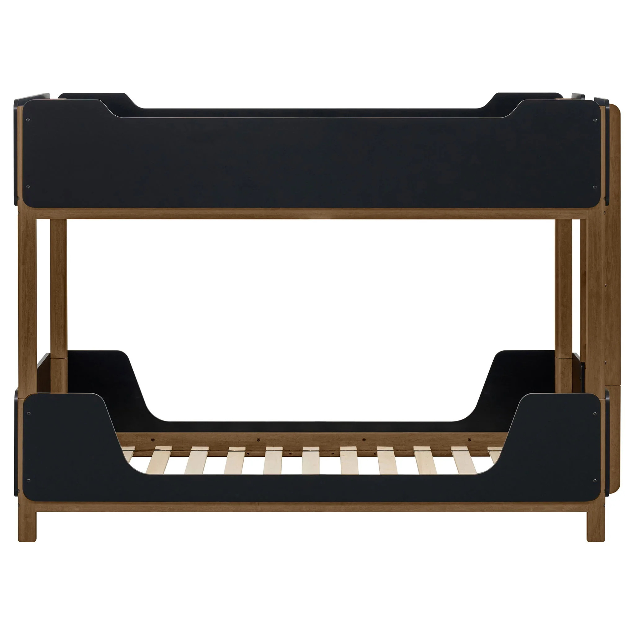Morris Twin Over Twin Wood Bunk Bed Black and Walnut - Image 3