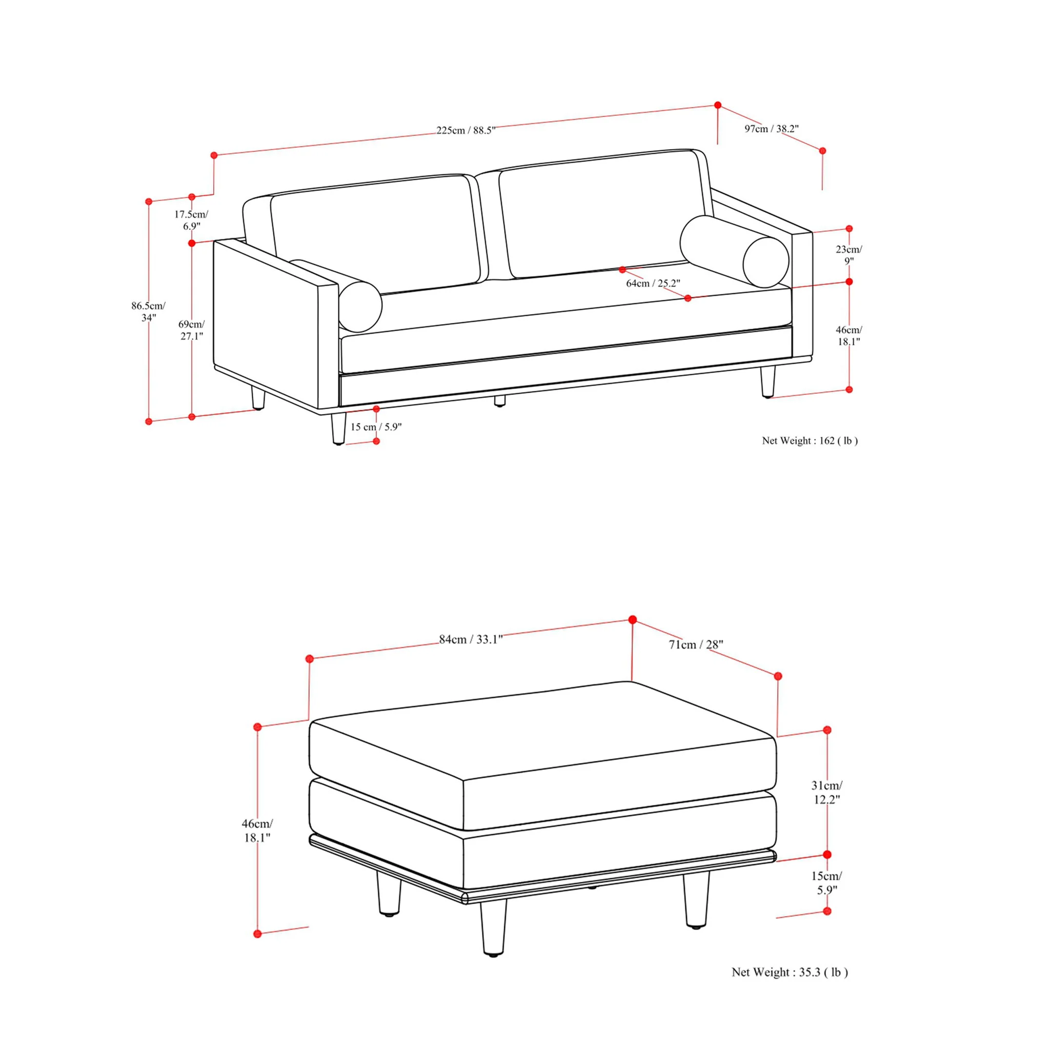 Morrison - Sofa And Ottoman Set - Image 19