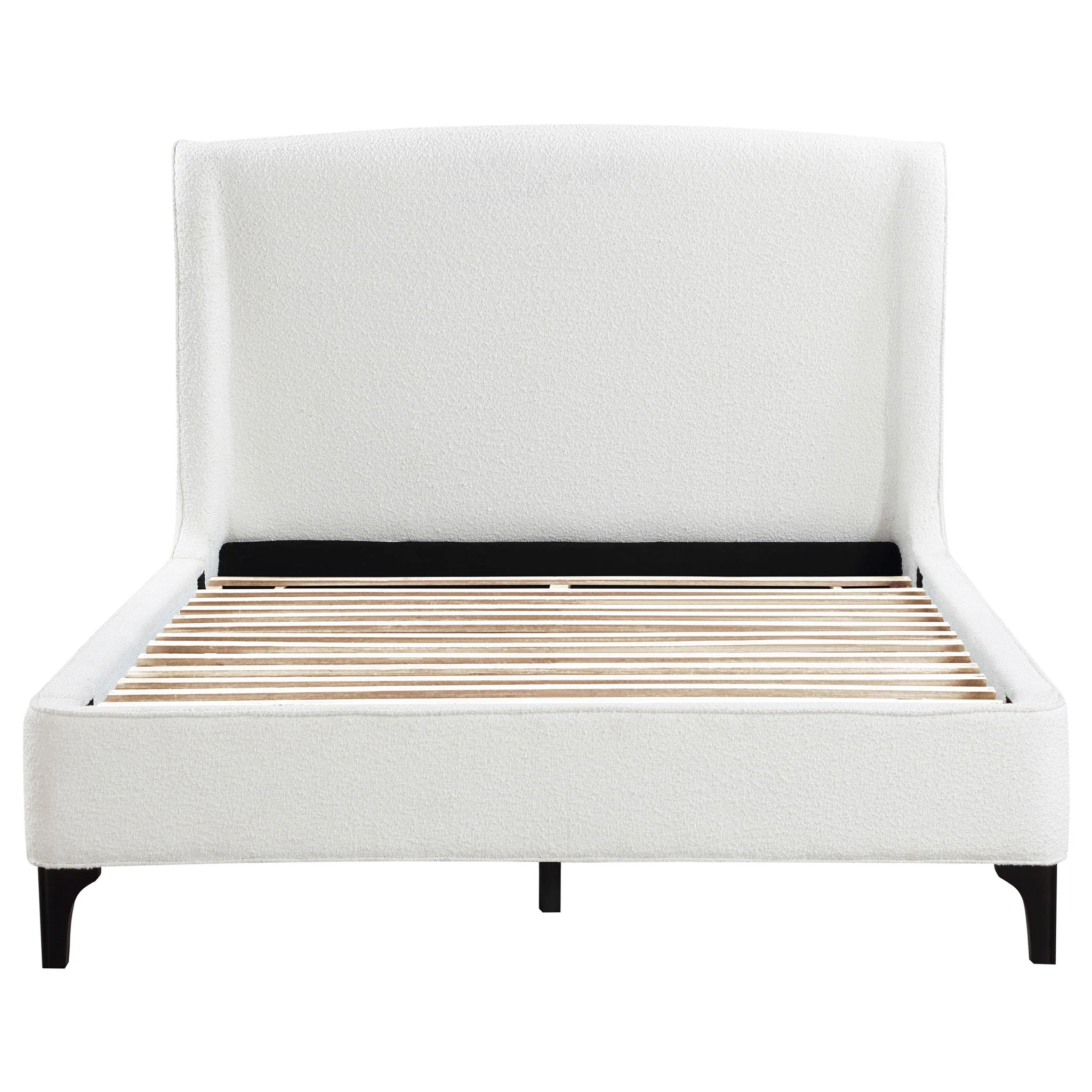 Mosby Upholstered Eastern King Wingback Bed Snow - Image 2