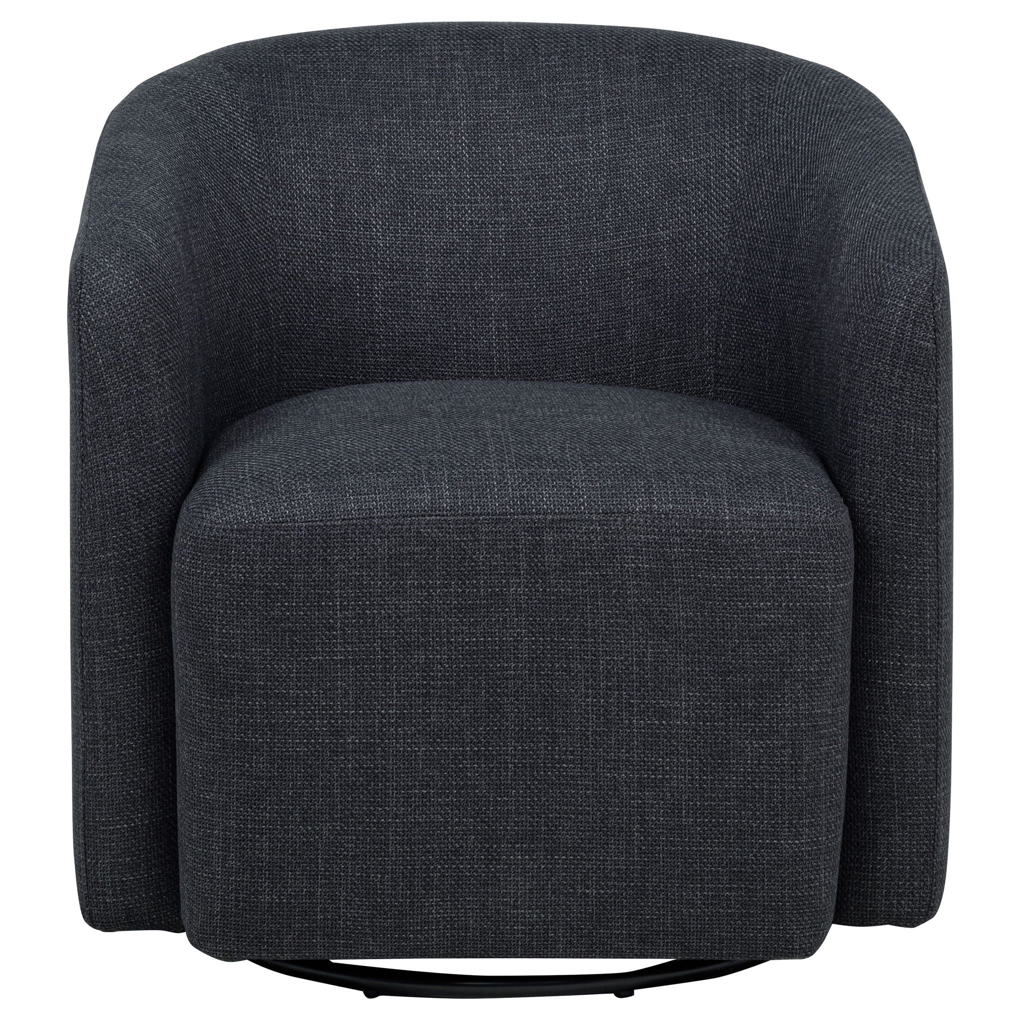 Mossbrook Fabric Upholstered Swivel Accent Chair Anthracite - Image 2