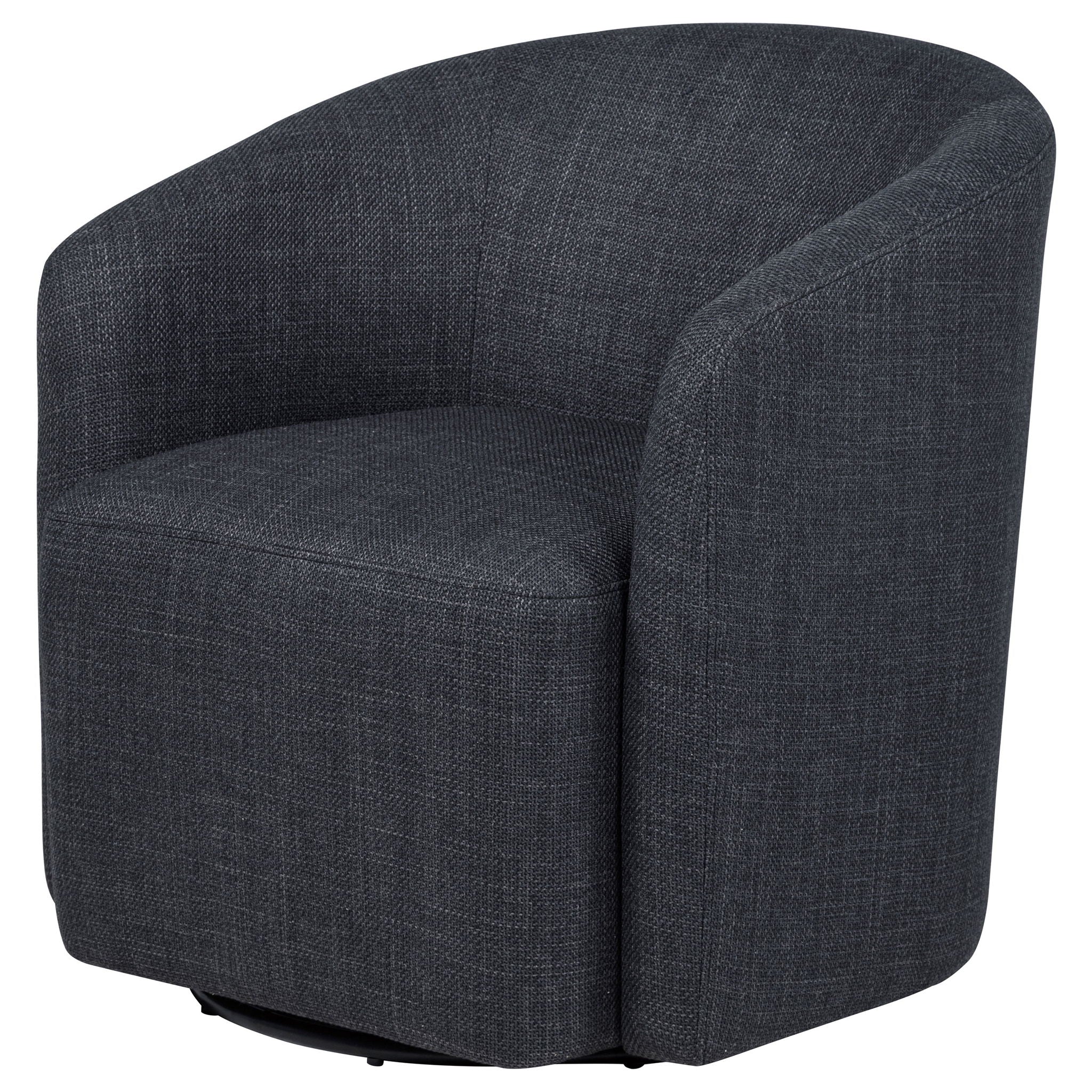 Mossbrook Fabric Upholstered Swivel Accent Chair Anthracite - Image 3