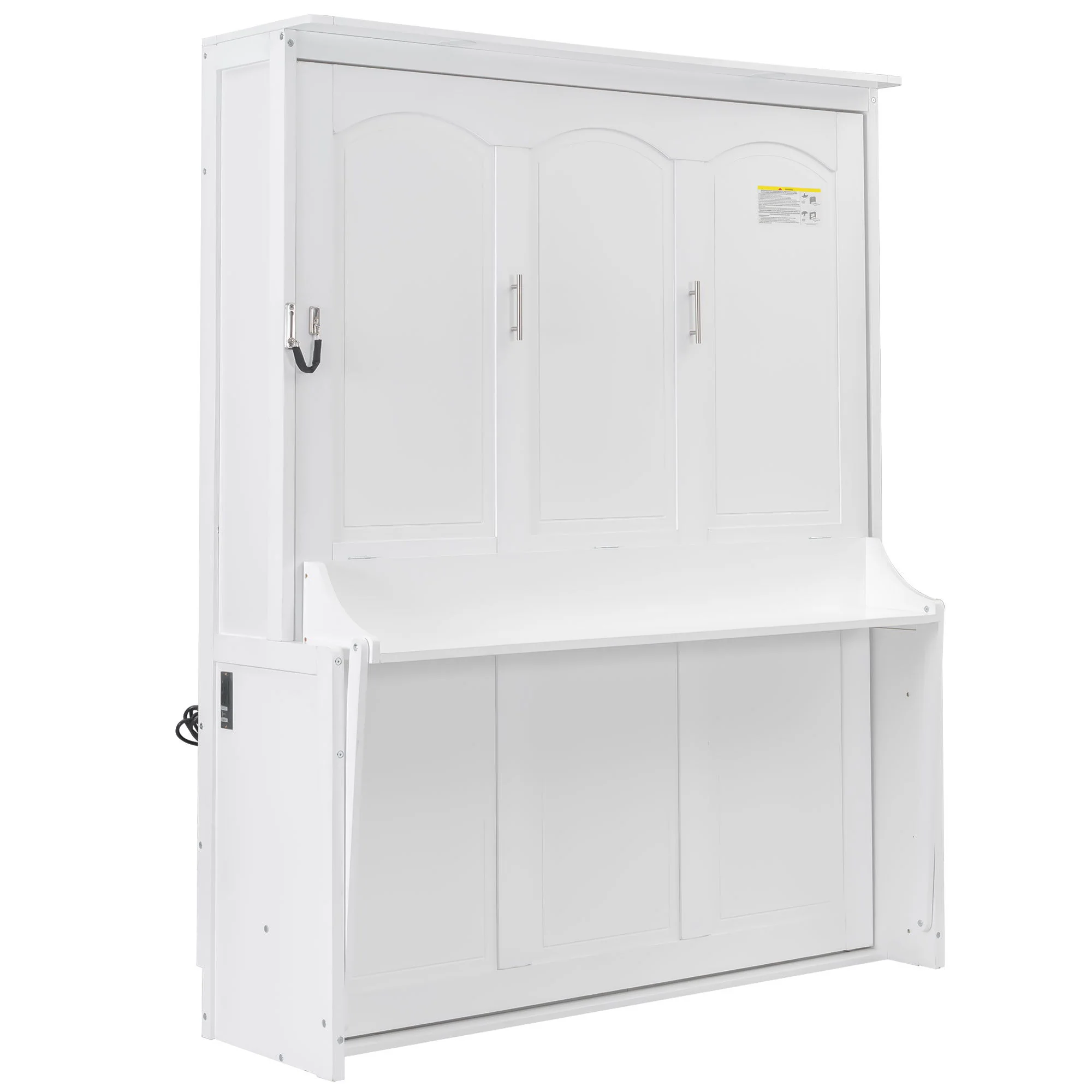Murphy Bed With Desk, LED Lights And USB Charging Station - Image 2
