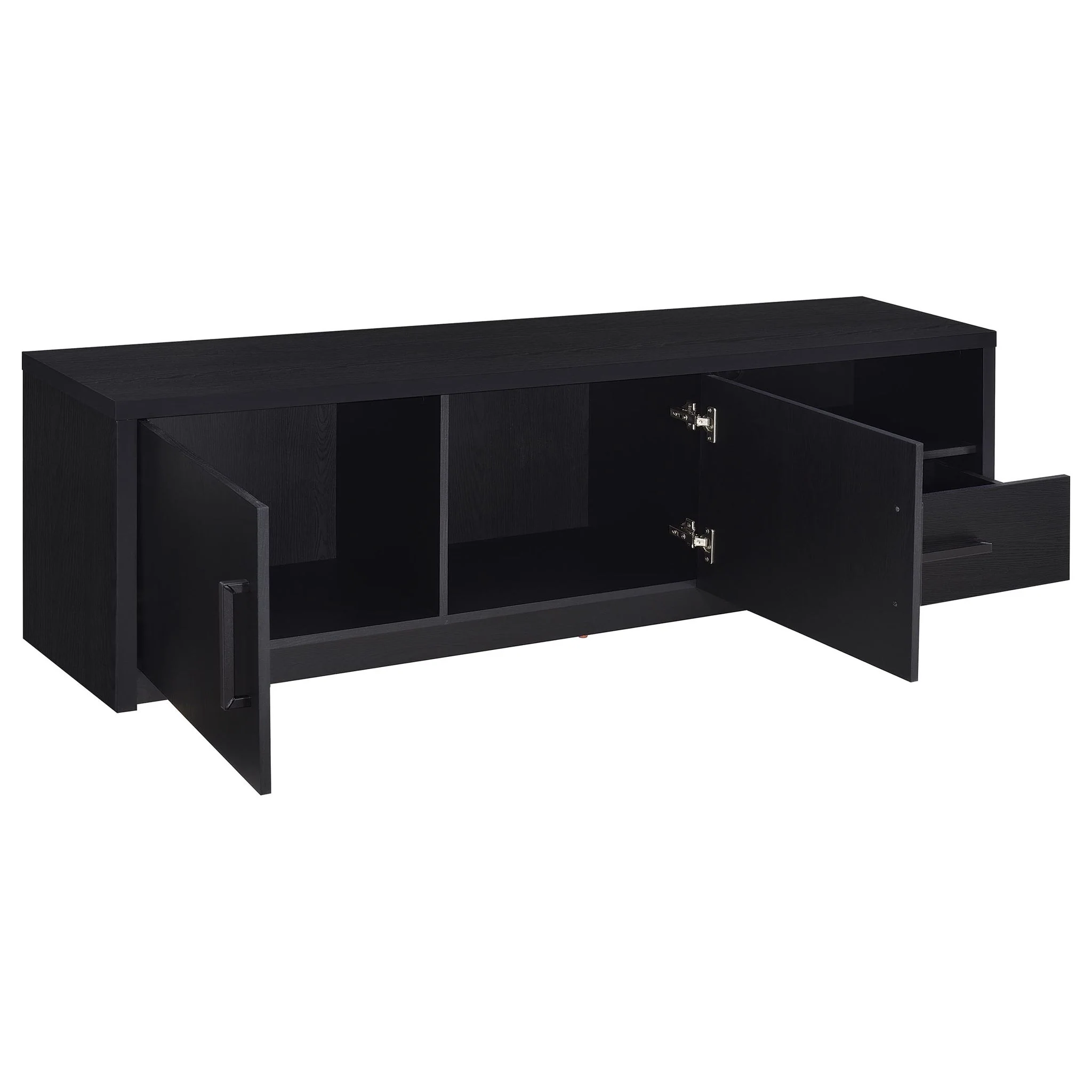 Murray 70-inch 2-door TV Stand Media Console Black - Image 2