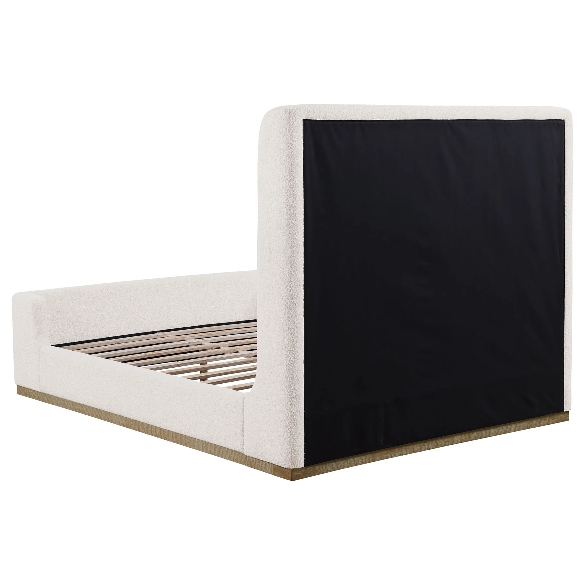 Nala Upholstered Queen Sleigh Bed Cream - Image 2