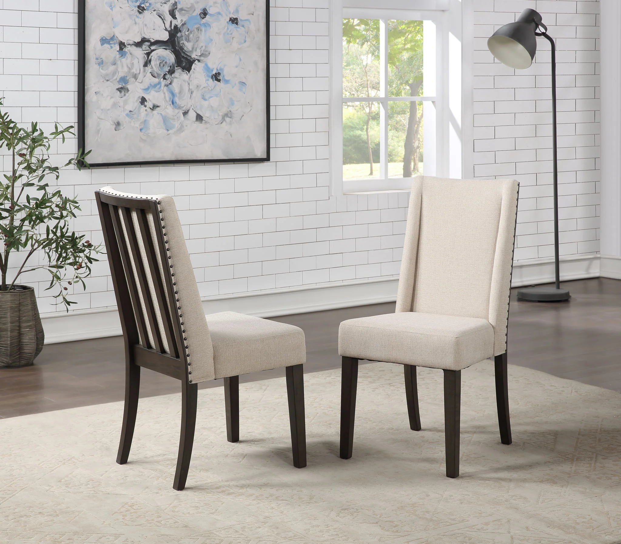 Napa - Upholstered Side Chair - Dark Brown - Image 2
