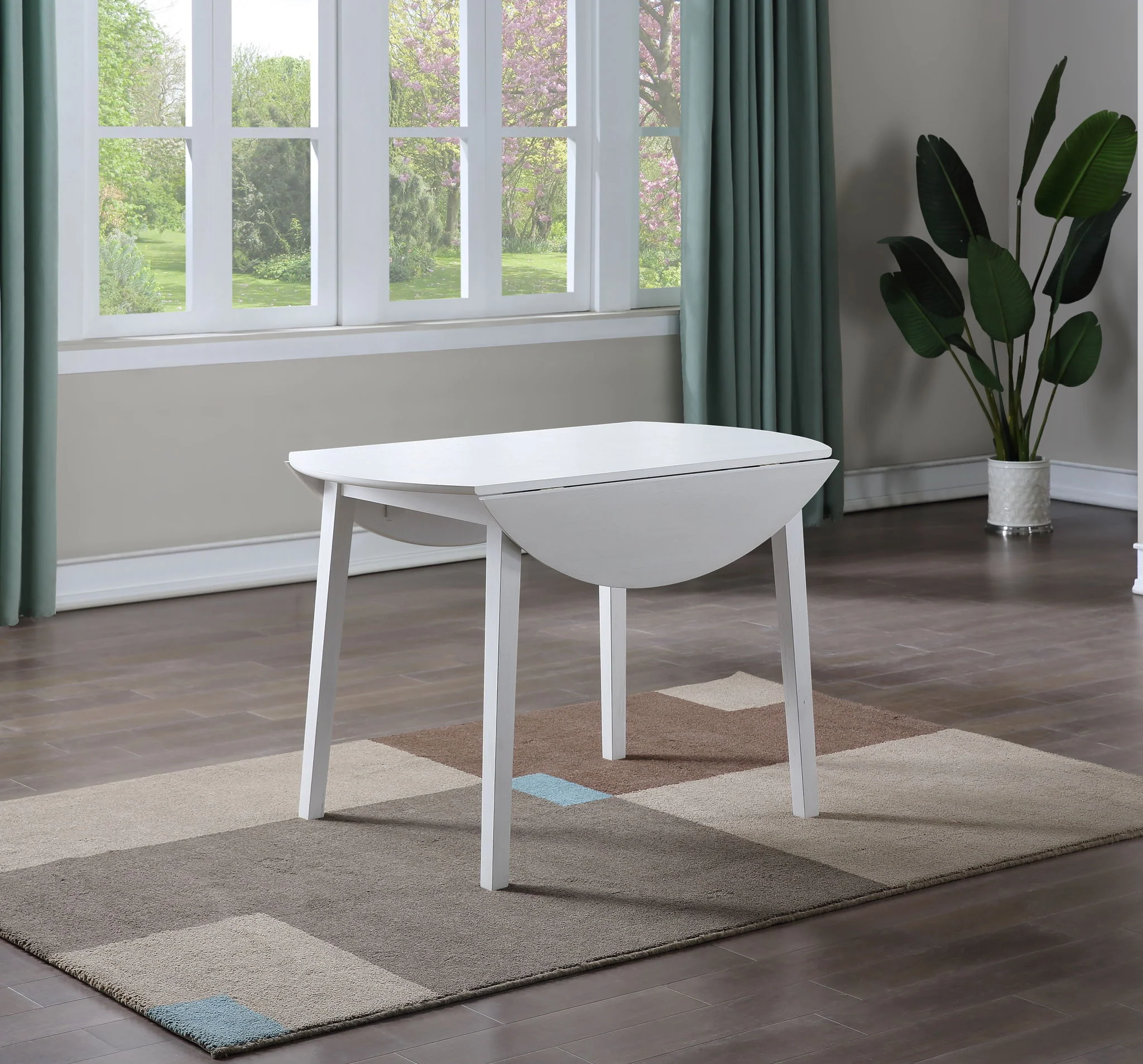 Naples - Drop Leaf Dining Table - White - Image 4