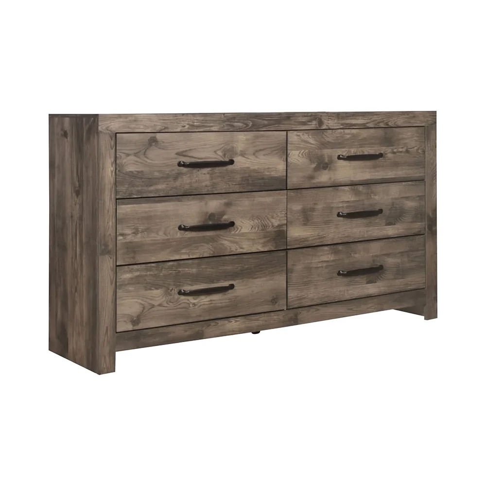 Nash Gray Solid Wood 6 Drawer Dresser - Image 2