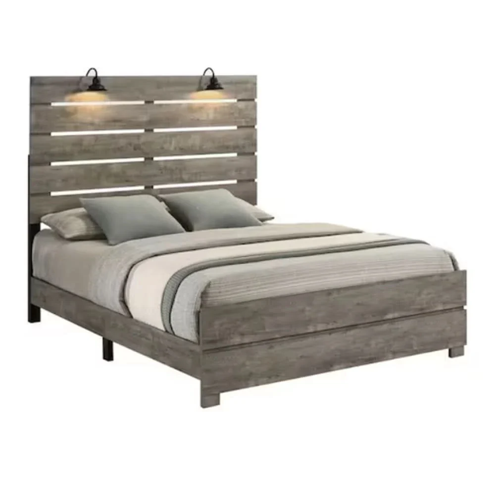 Nash Gray Solid Wood Bed - Image 2