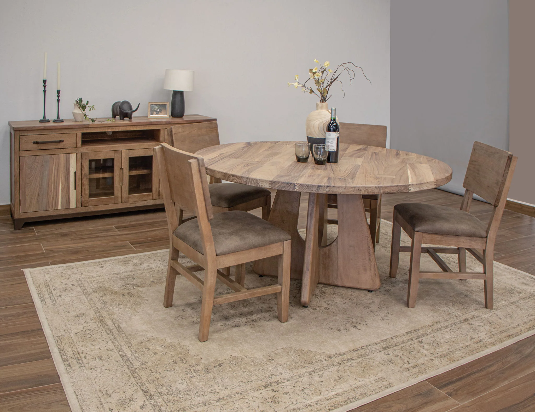 Parota - Round Table - Light Brown - Image 2