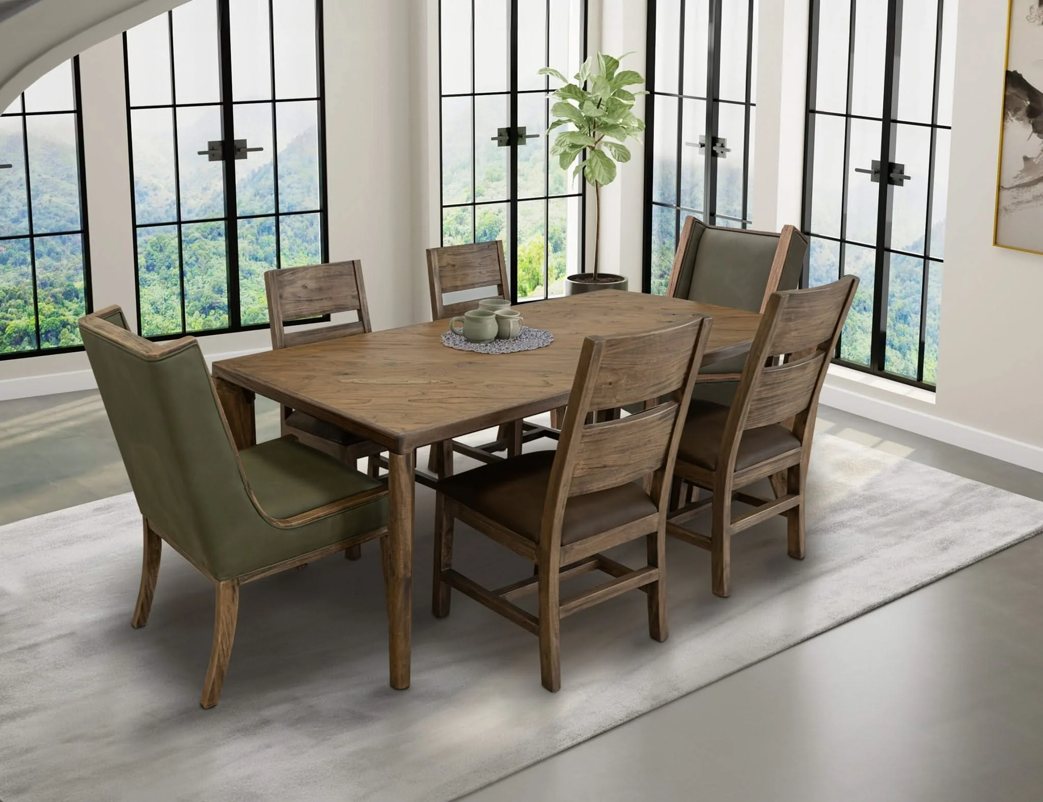 Natural Teca - Table - Brown - Image 4