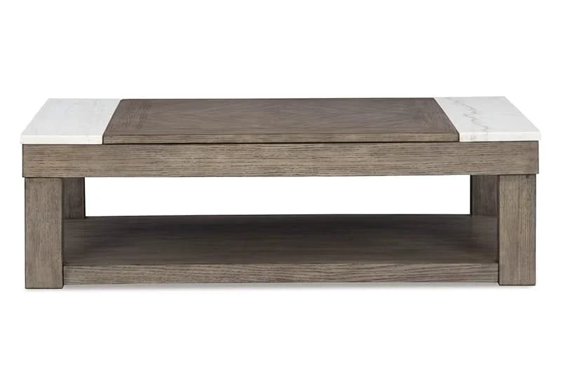 Neptune Gray Brown Casual Lift Top Coffee Table - Image 7