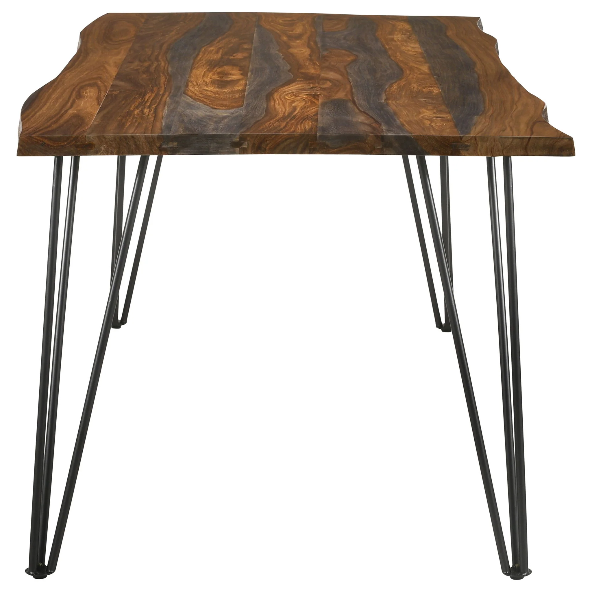 Neve 80-inch Live Edge Dining Table Grey Sheesham - Image 3