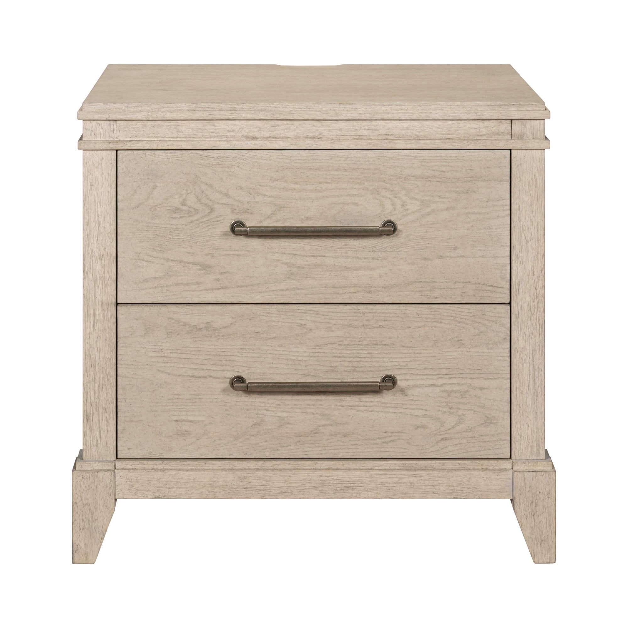 New Haven - Nightstand With Charging Station - Sanctuary White - Image 2
