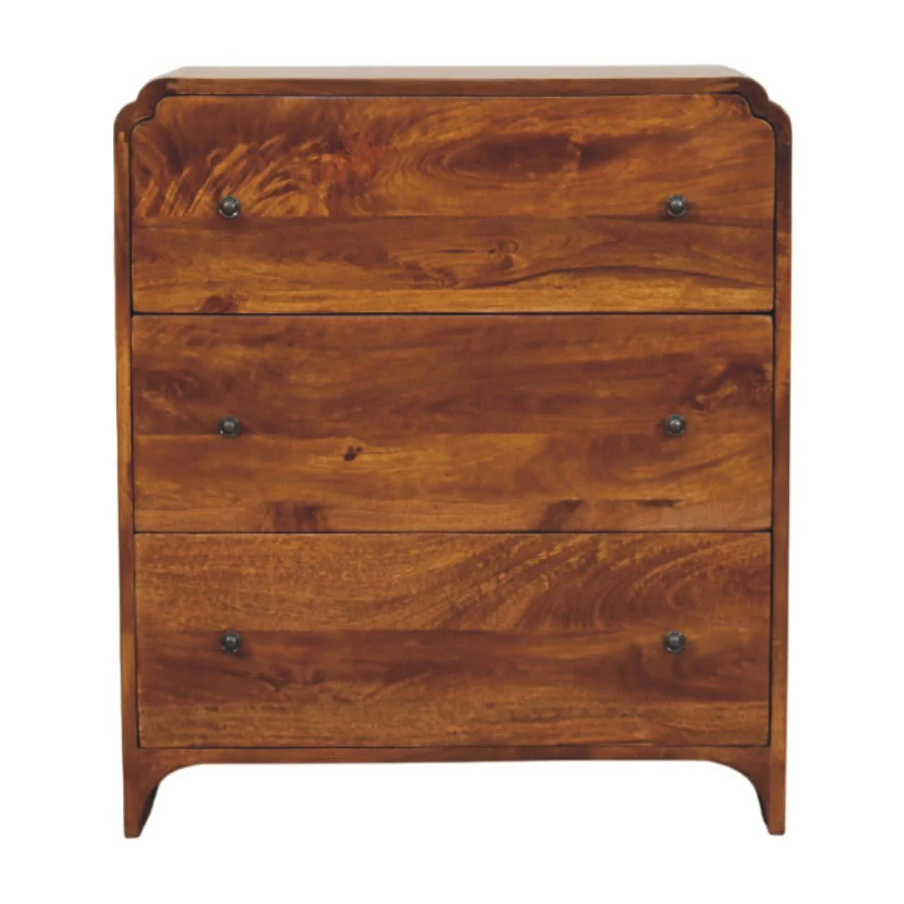 Newton - 3 Drawer Chest - Brown - Image 2