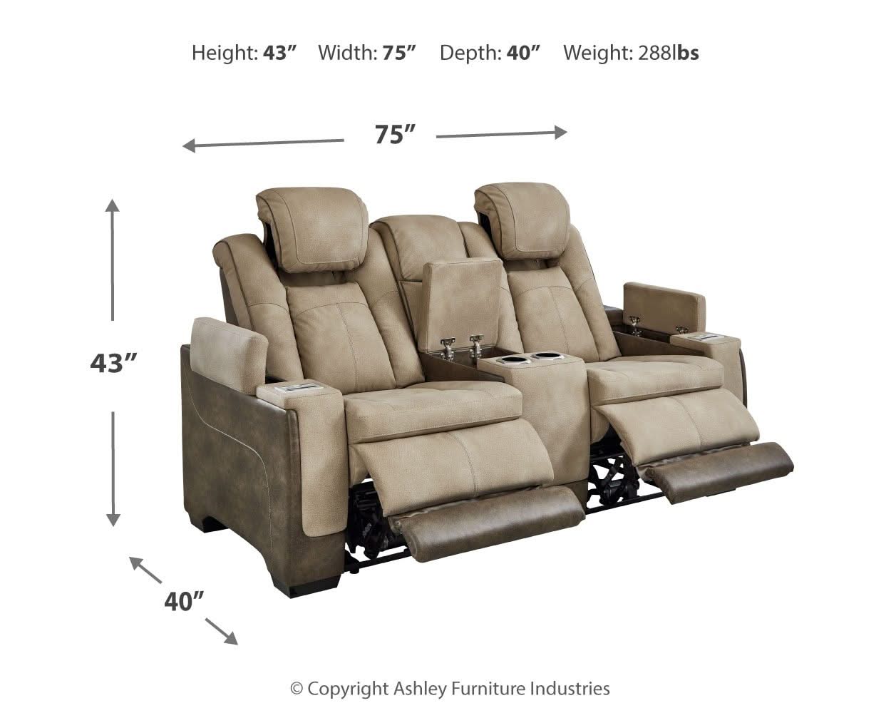 Next-Gen Durapella - Power Reclining Loveseat - Image 7