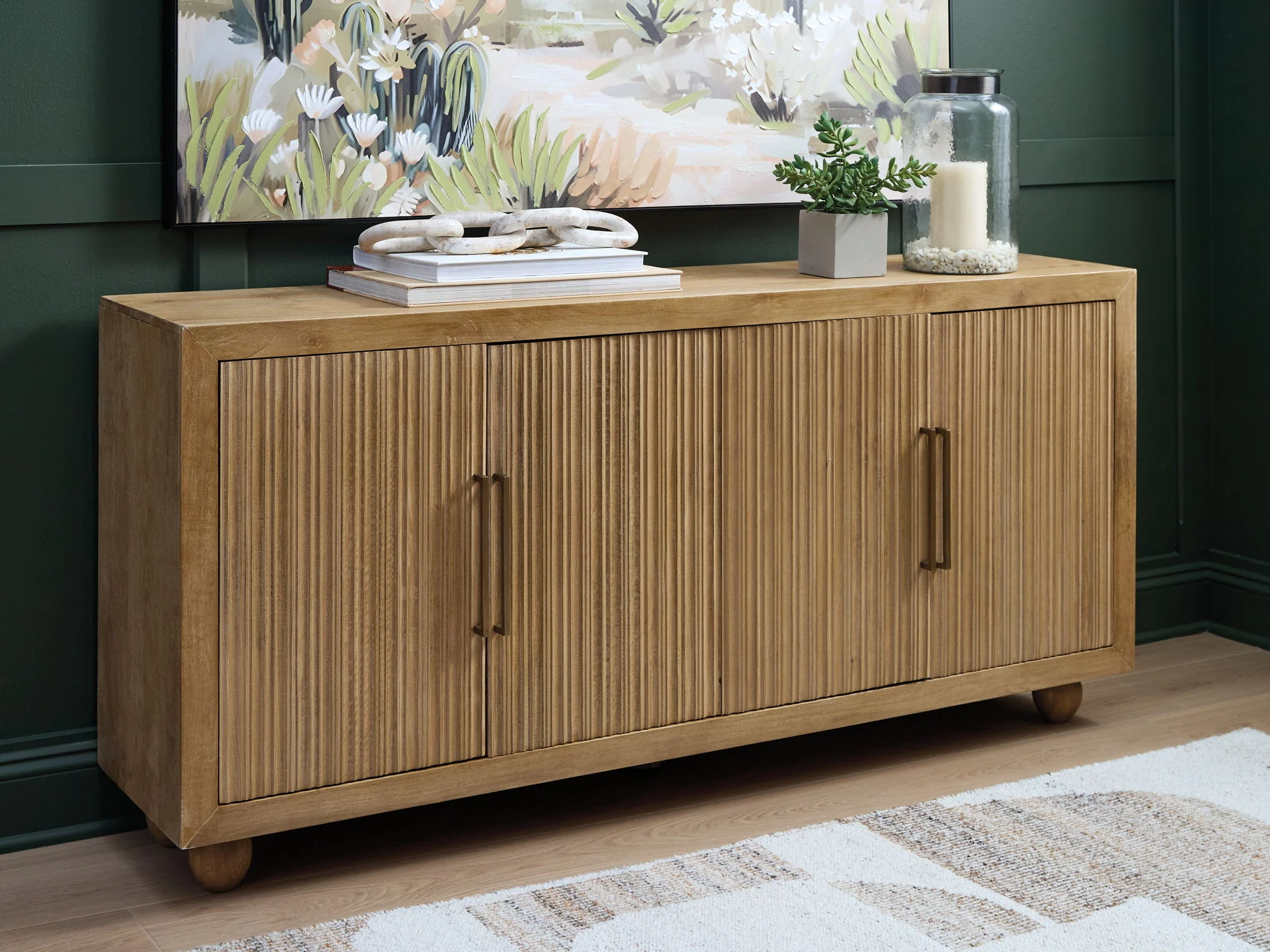 Niam - Accent Cabinet - Light Antique Beige - Image 4