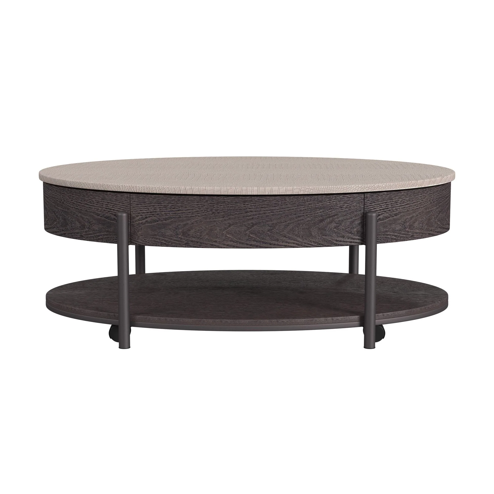 Nica - Lift Top Coffee Table - White And Brown - Image 4
