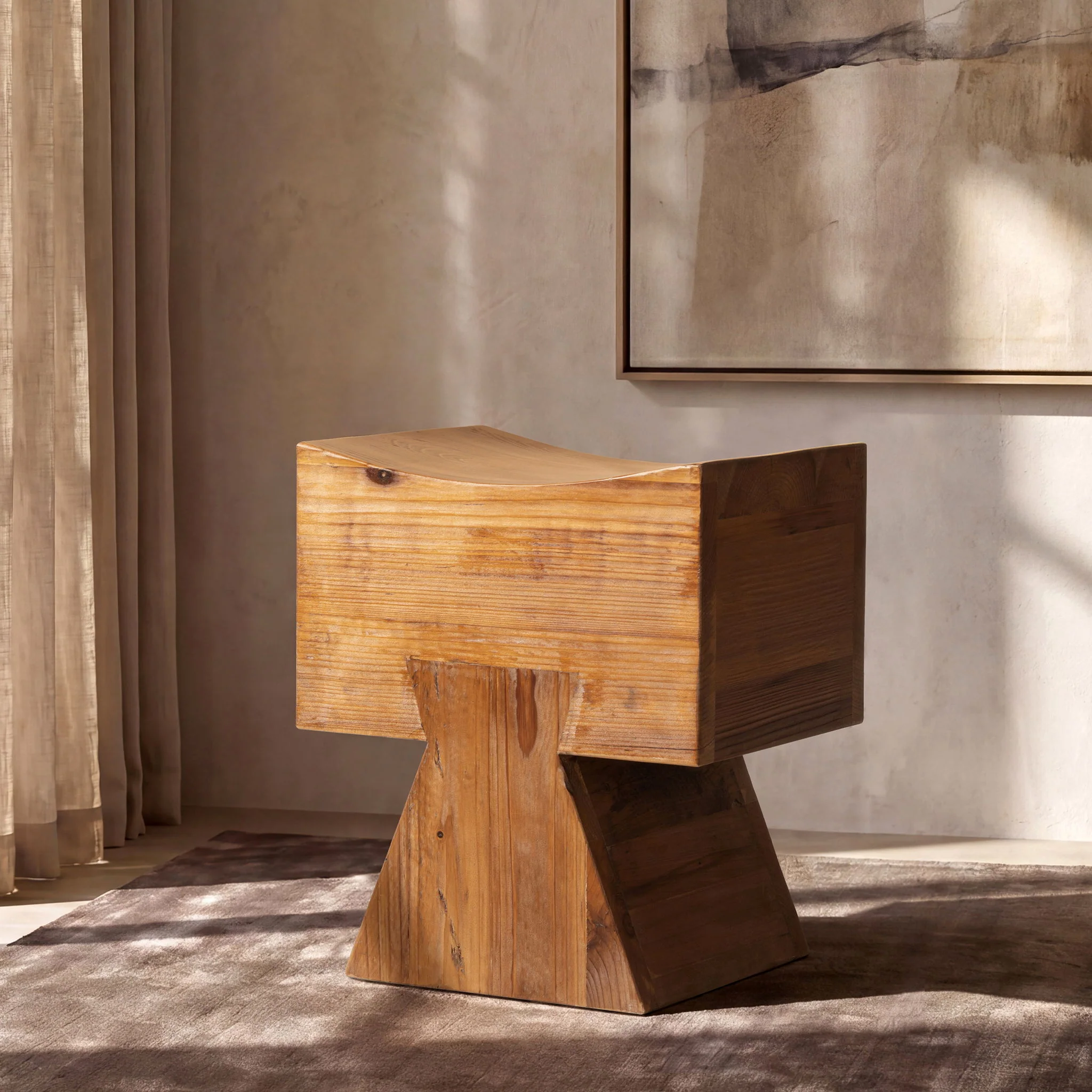 Nico - Stool Ottoman - Brown - Image 3