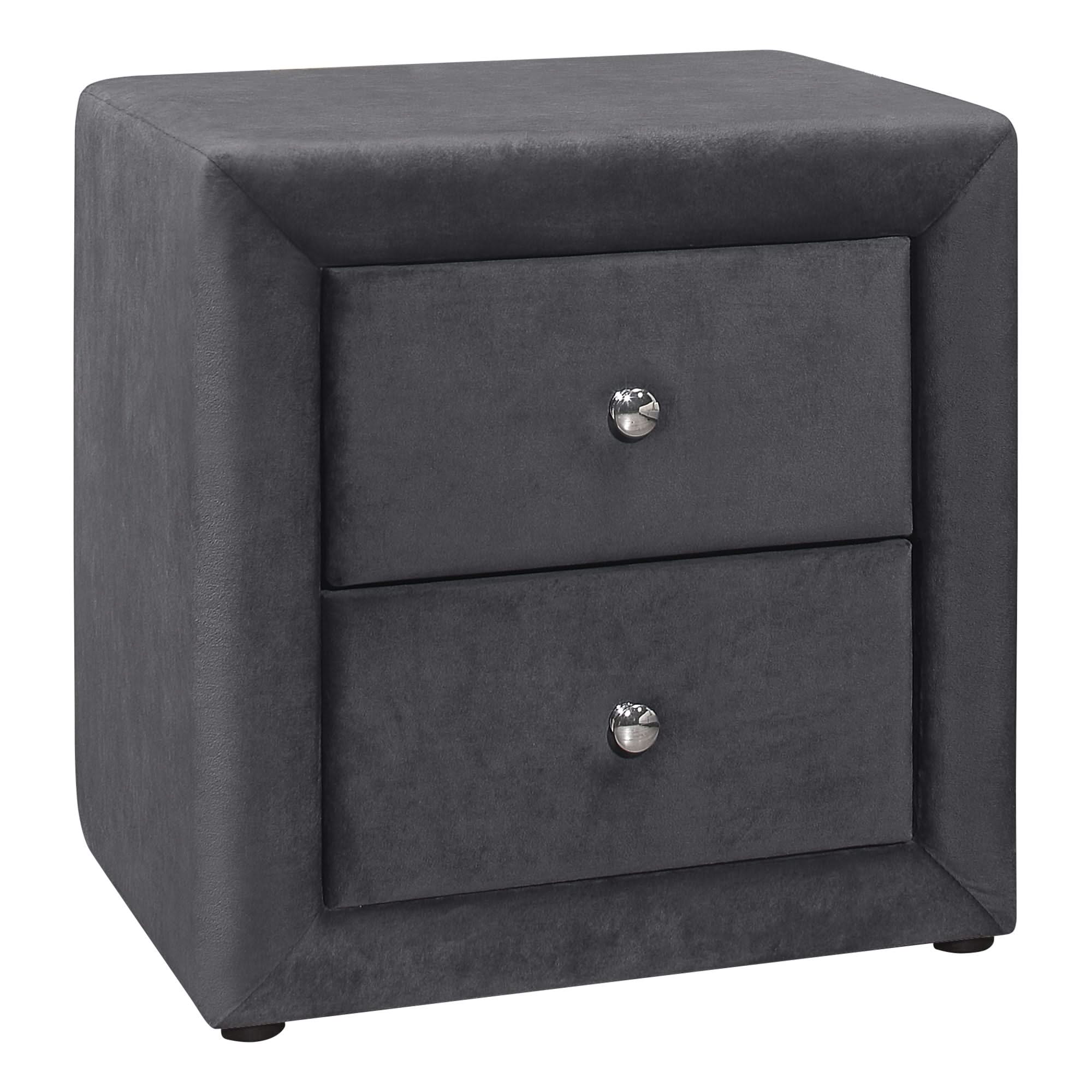 Nightstand, Storage Drawer Versatile Use, Upholstered, Transitional - Image 3