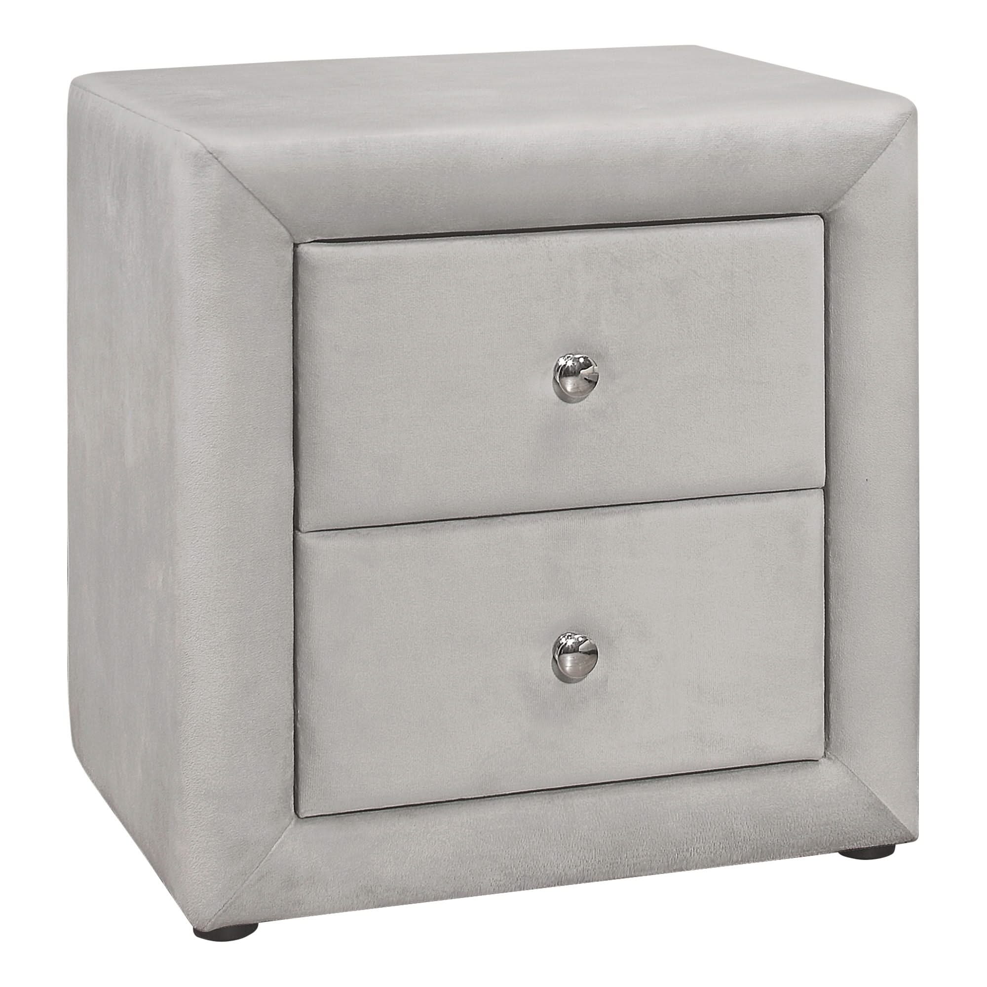 Nightstand, Storage Drawer Versatile Use, Upholstered, Transitional - Image 4