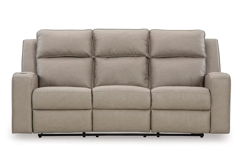 Noah Pebble Reclining Sofa w/ Drop-Down Table – Built-In Comfort & Convenience - Image 2