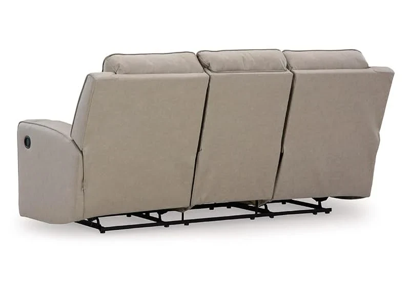 Noah Pebble Reclining Sofa w/ Drop-Down Table – Built-In Comfort & Convenience - Image 5