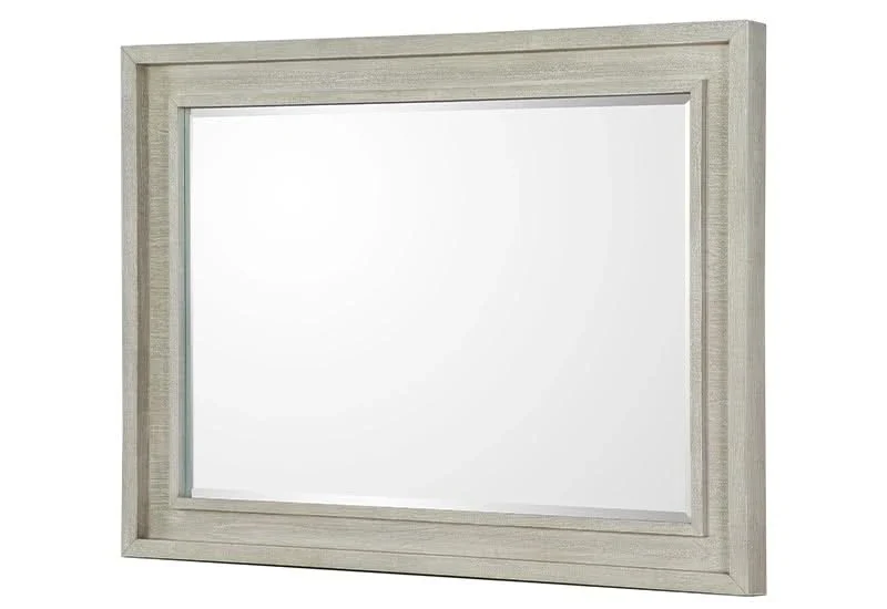 Noel Modern Light Oak Bedroom Set Includes Bed (LED Headboard, Footboard and Rails), Dresser and Mirror - Image 5