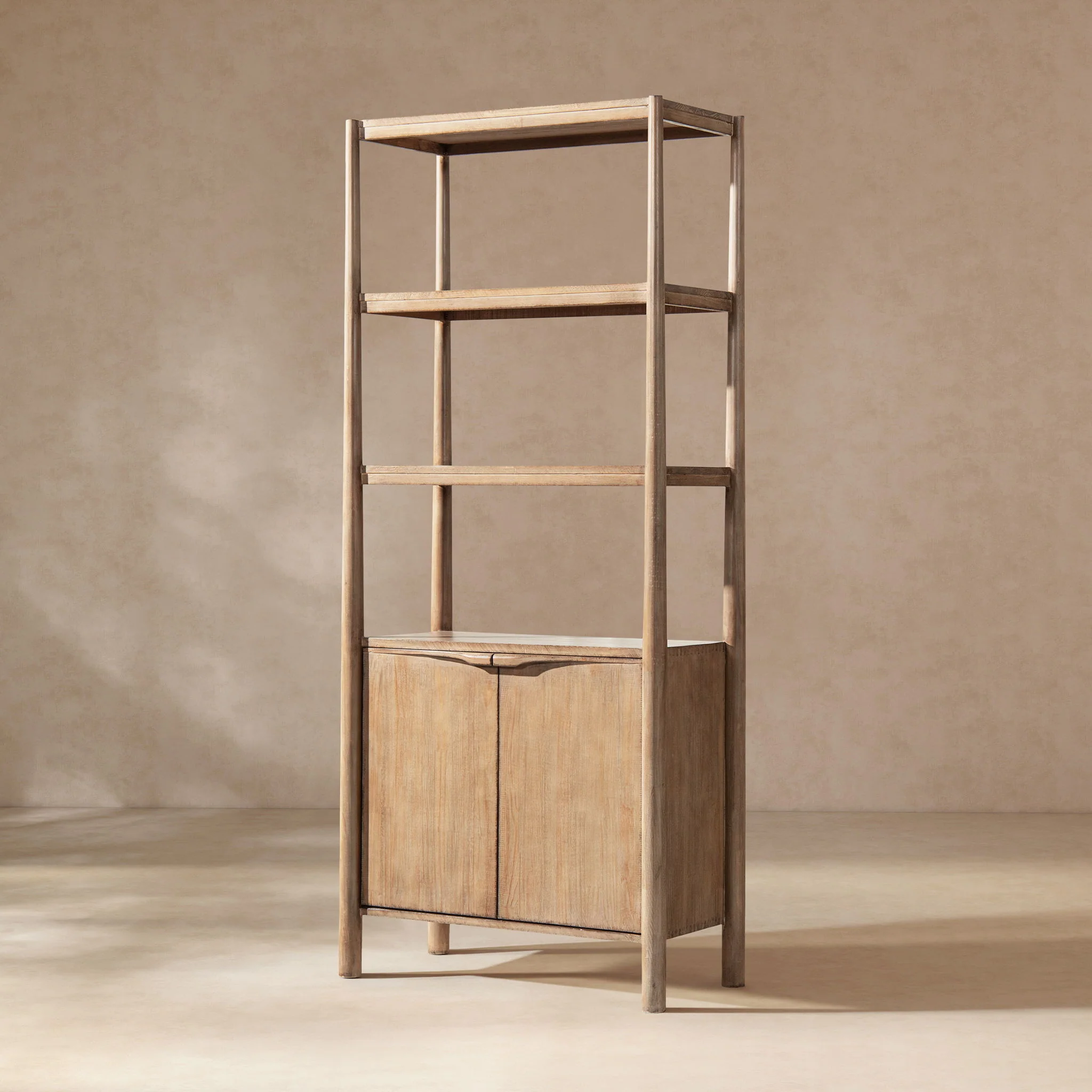 Nolan - Bookcase With Lower Cabinet - Natural - Image 4