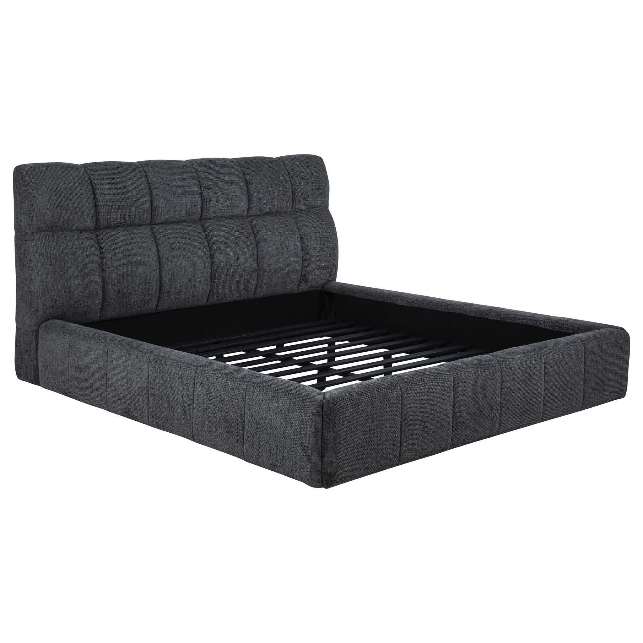 Nollet 48-inch Upholstered California King Platform Bed Grey - Image 2