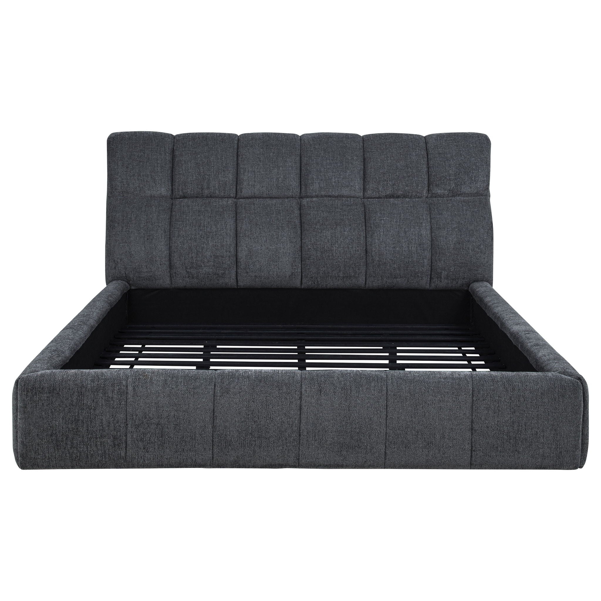 Nollet 48-inch Upholstered California King Platform Bed Grey - Image 4