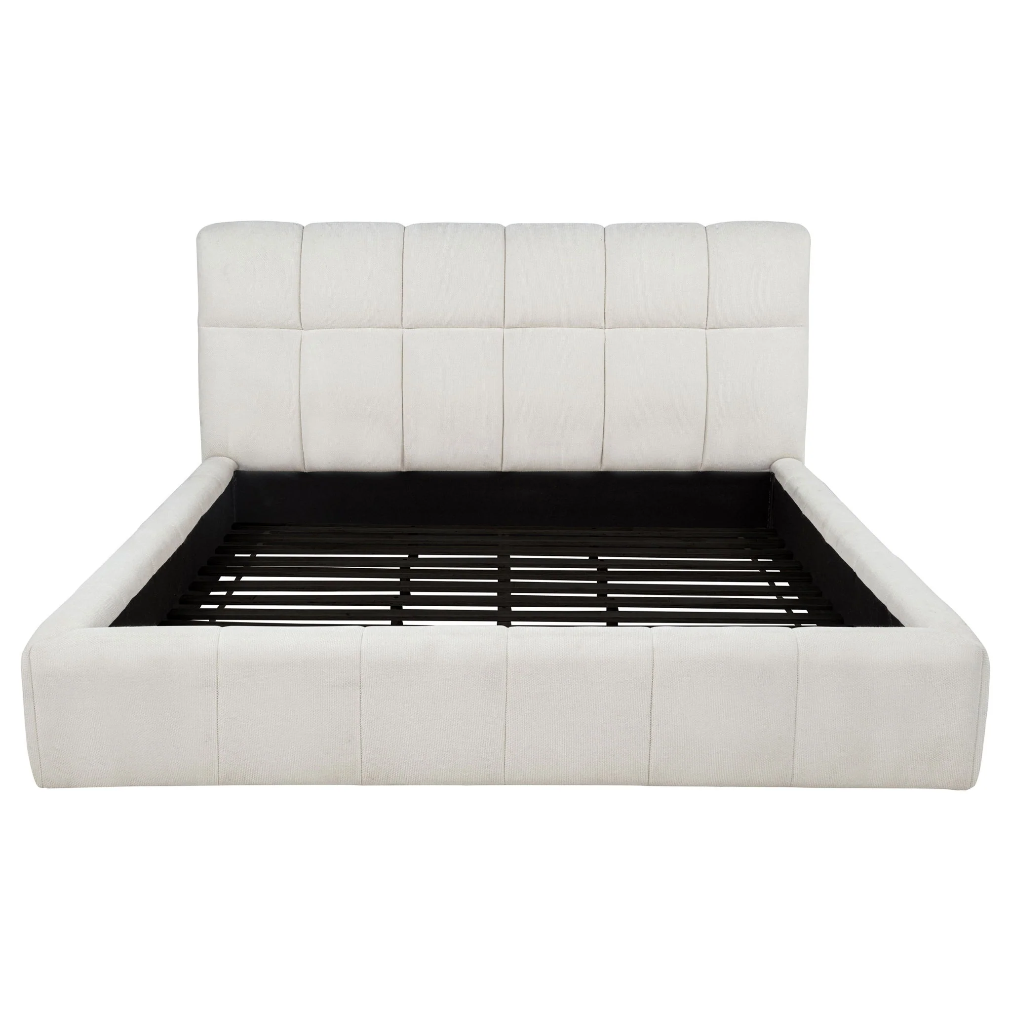 Nollet 48-inch Upholstered Eastern King Platform Bed Cream - Image 4