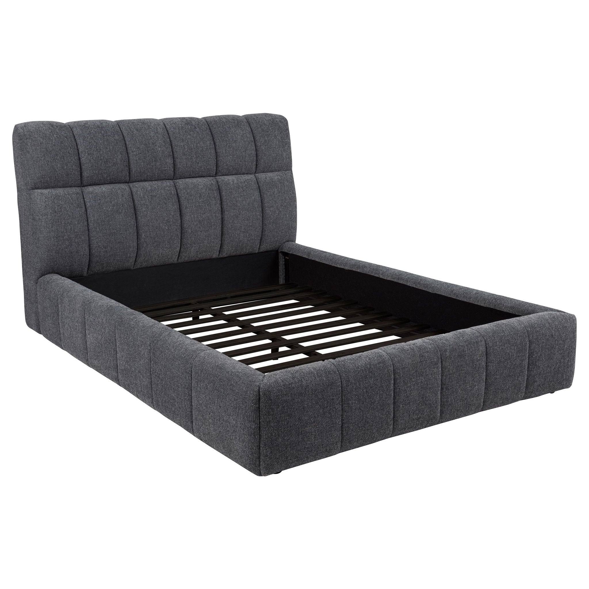 Nollet 48-inch Upholstered Queen Panel Platform Bed Grey - Image 3