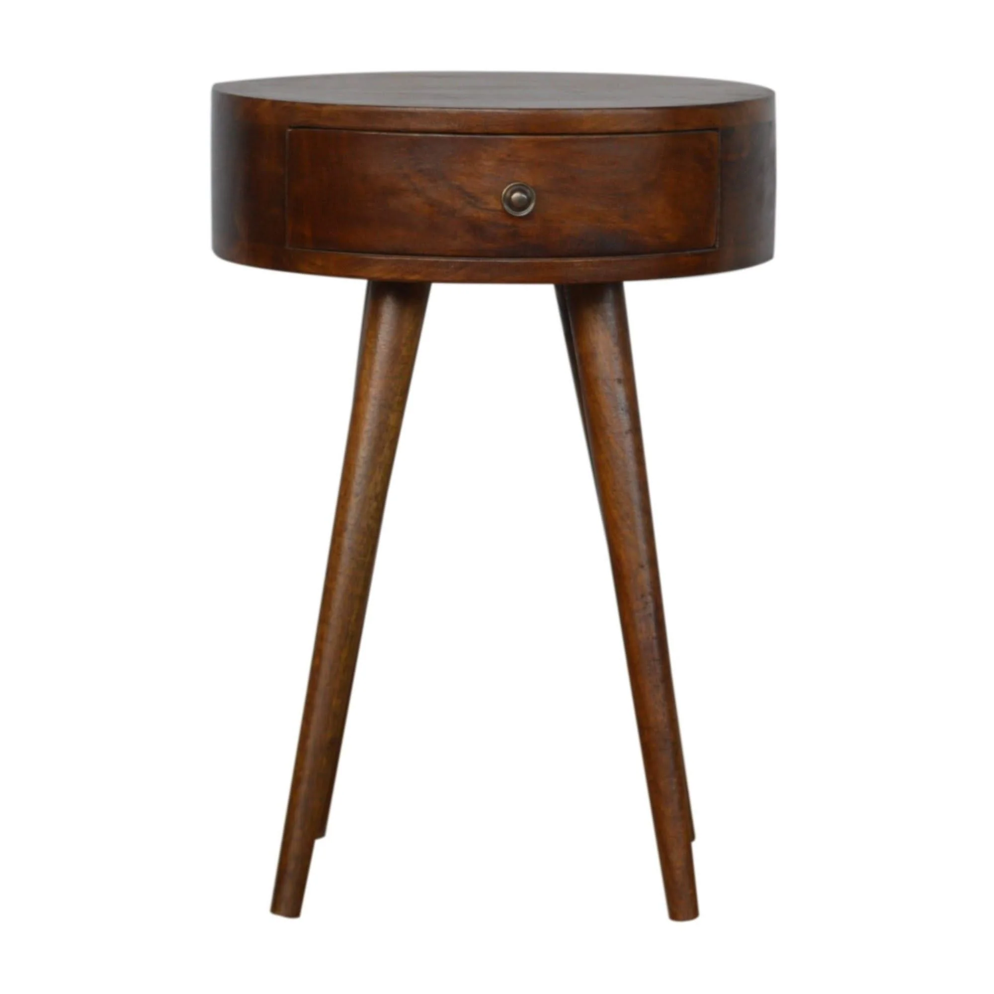 Nordic Chestnut Circular Nightstand - Image 2