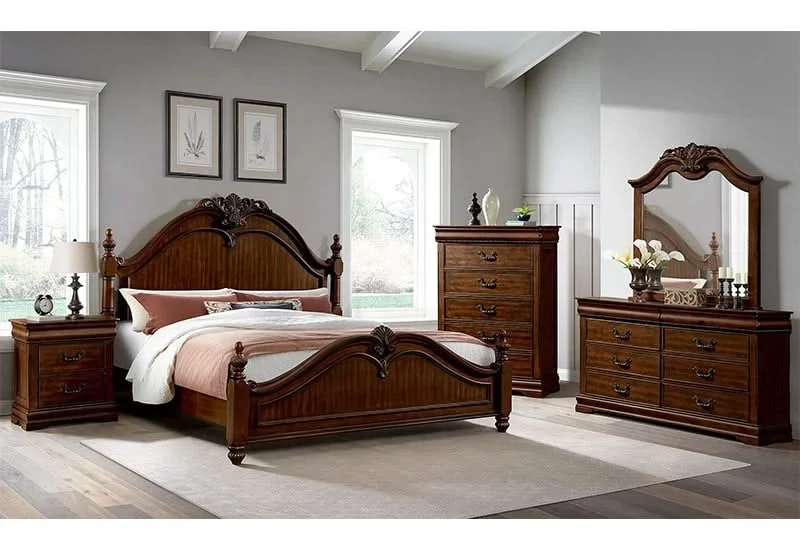 Northridge Cherry 5-Drawer Chest with Classic Molded Detailing - Image 4